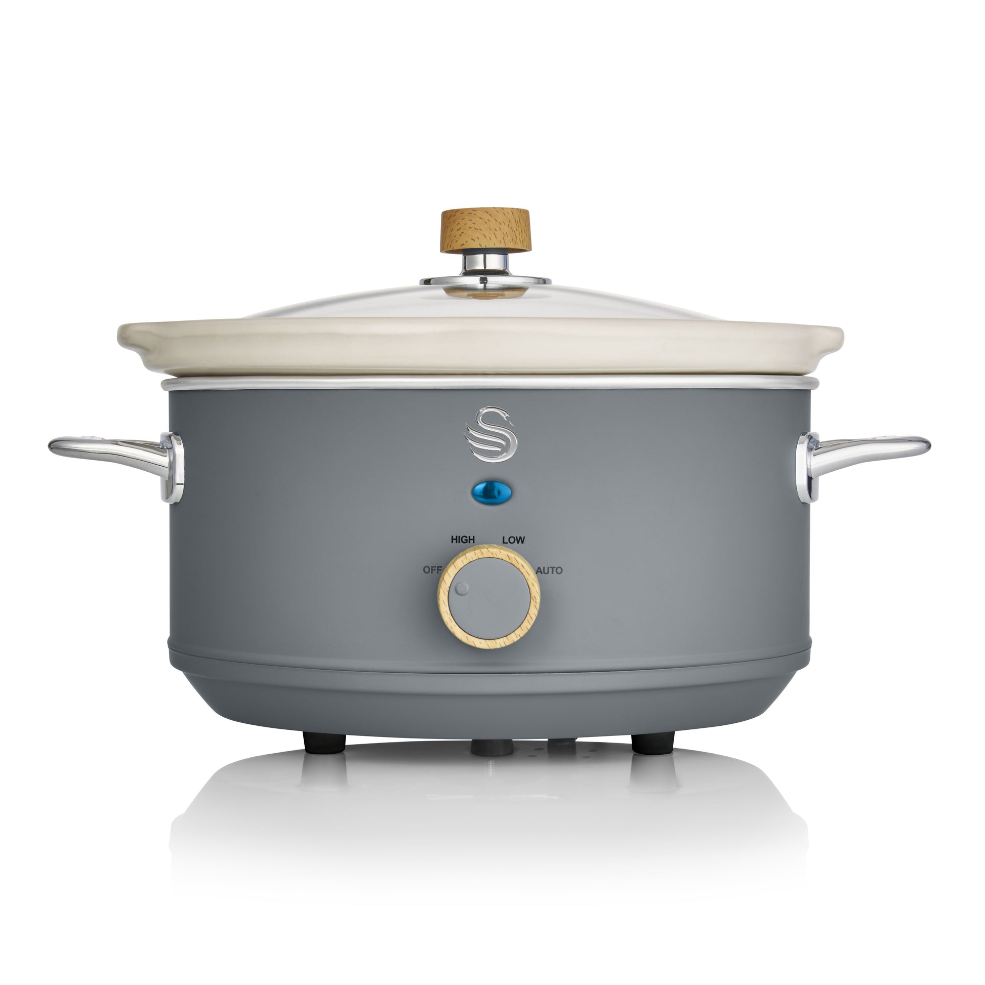 Swan Slow Cooker 3.5L - Glass Lid Ceramic-Slow Cookers-DECOROLALA