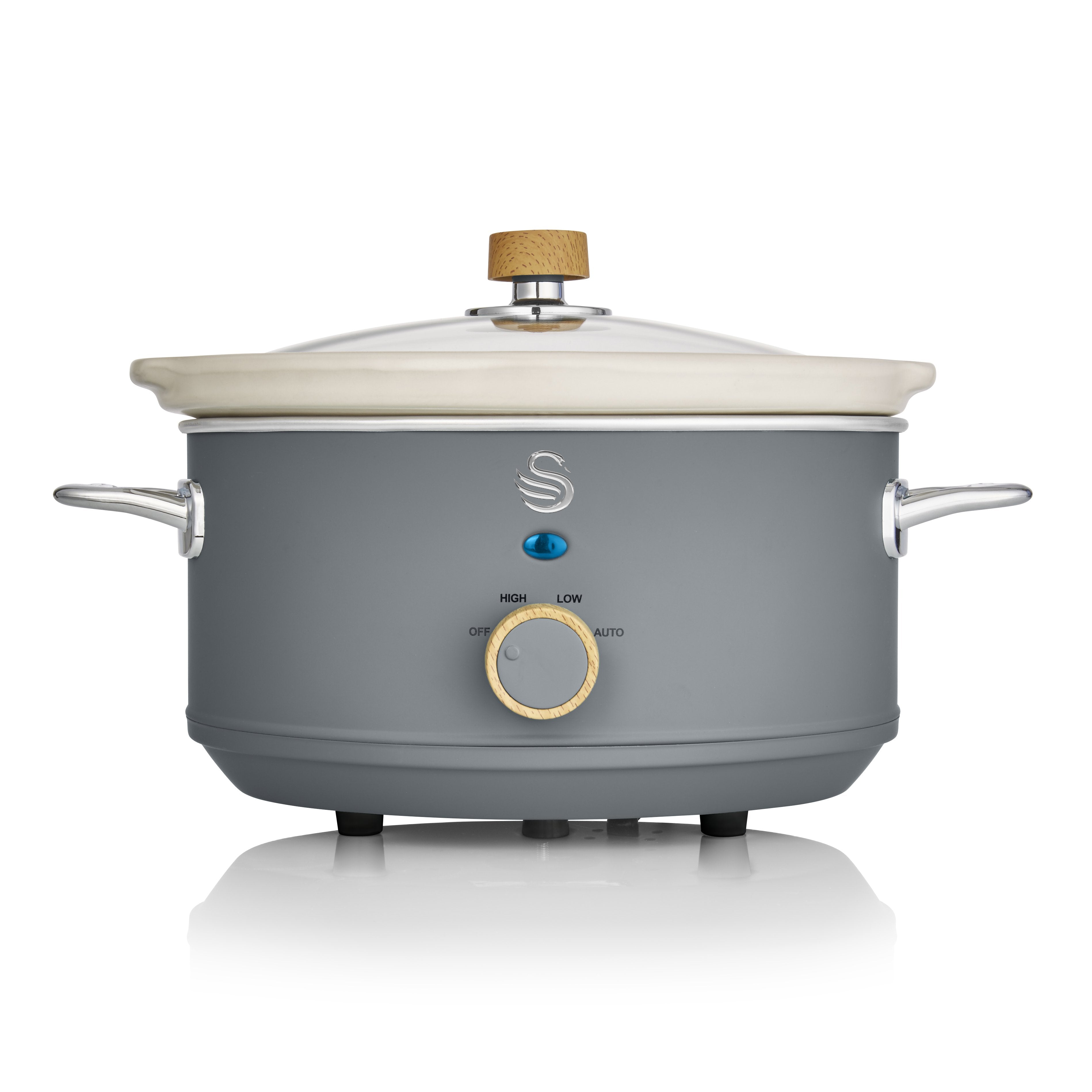Swan Slow Cooker 3.5L - Glass Lid Ceramic-Slow Cookers-DECOROLALA