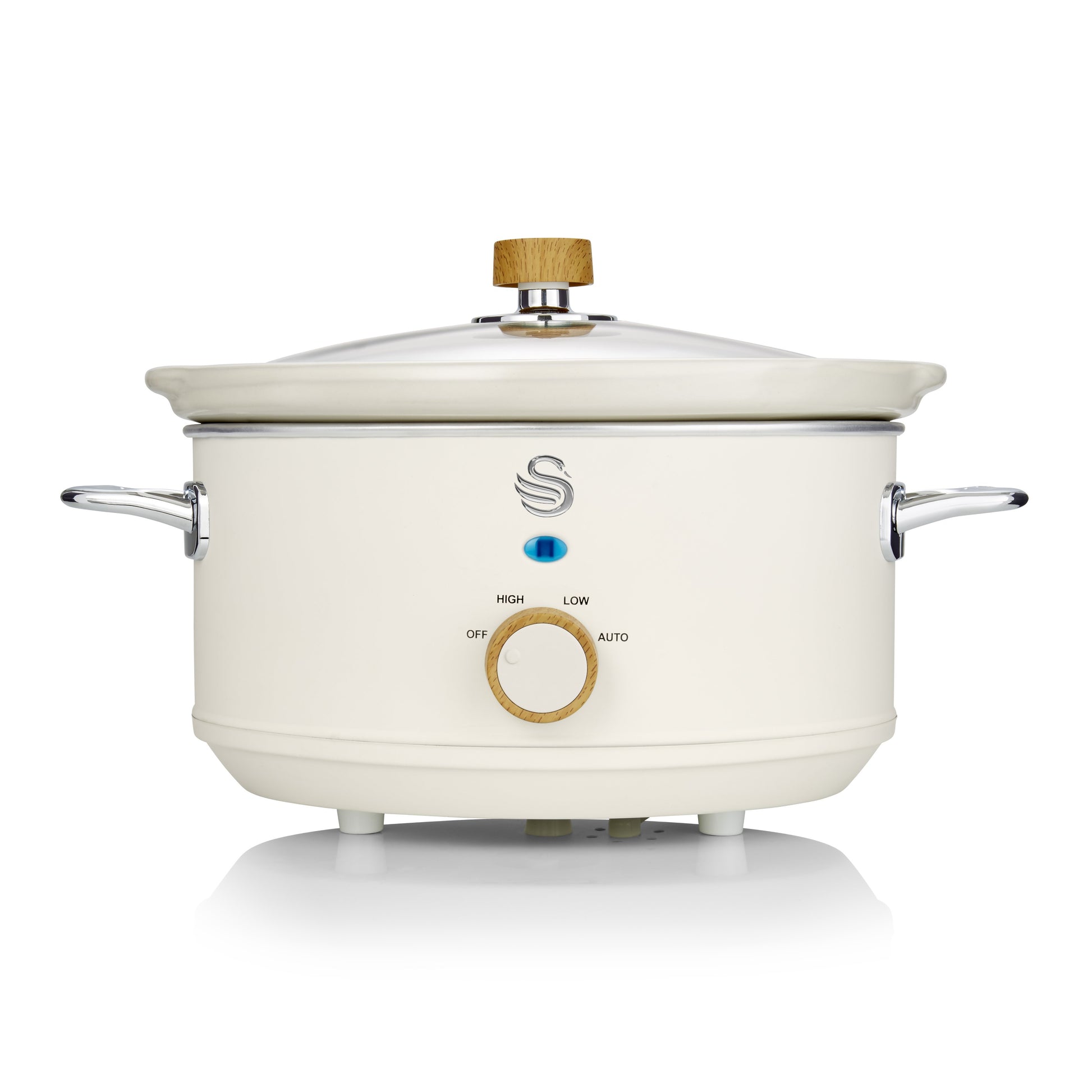 Swan Slow Cooker 3.5L - Glass Lid Ceramic-Slow Cookers-DECOROLALA