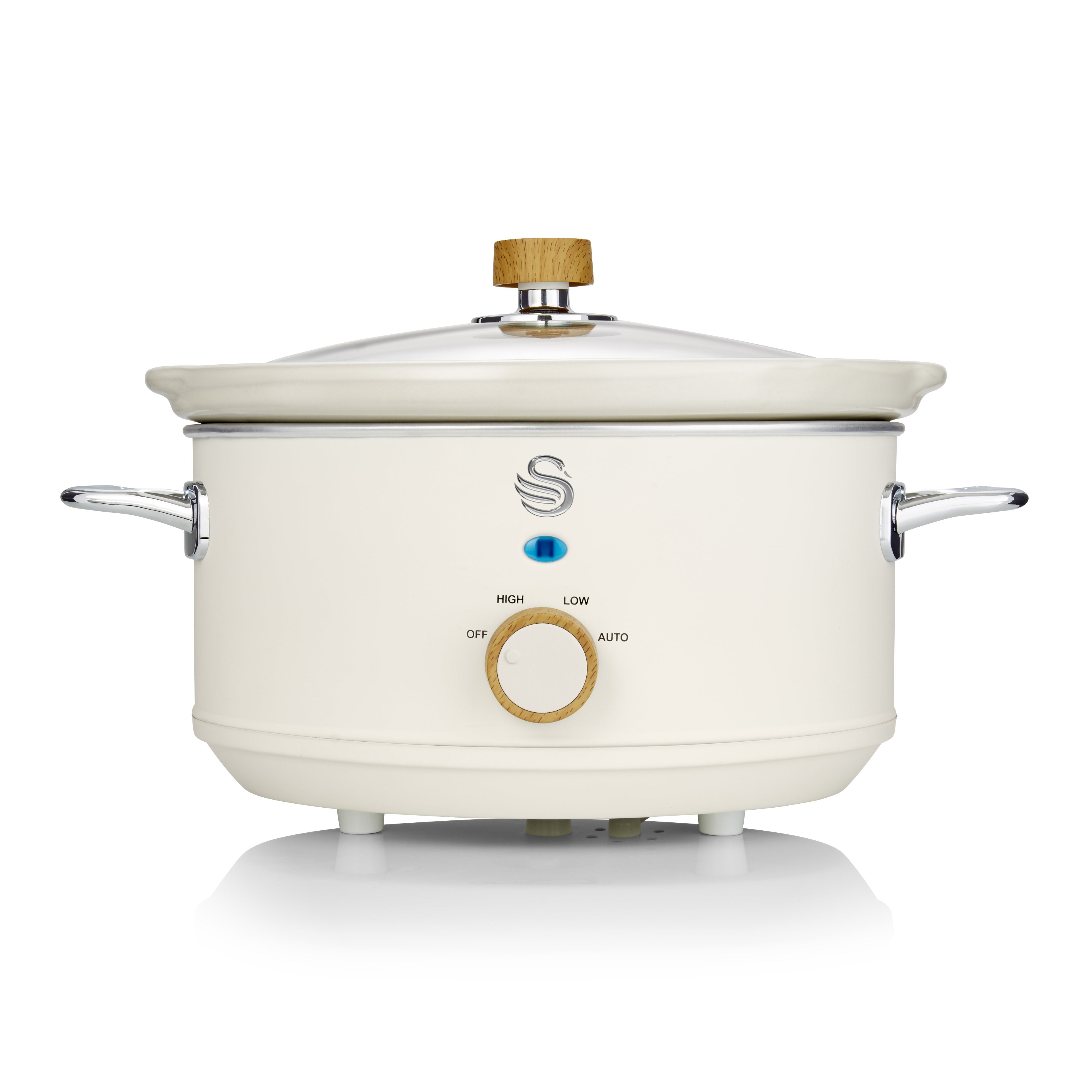 Swan Slow Cooker 3.5L - Glass Lid Ceramic-Slow Cookers-DECOROLALA