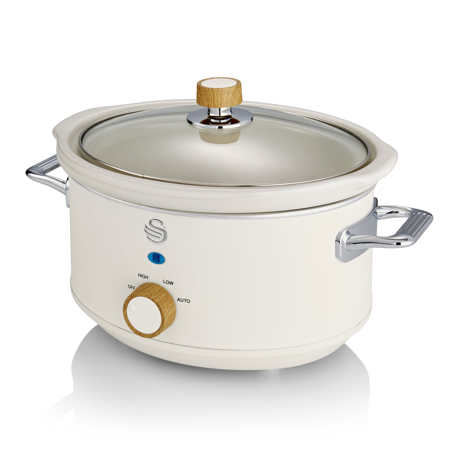 Swan Slow Cooker 3.5L - Glass Lid Ceramic-Slow Cookers-DECOROLALA