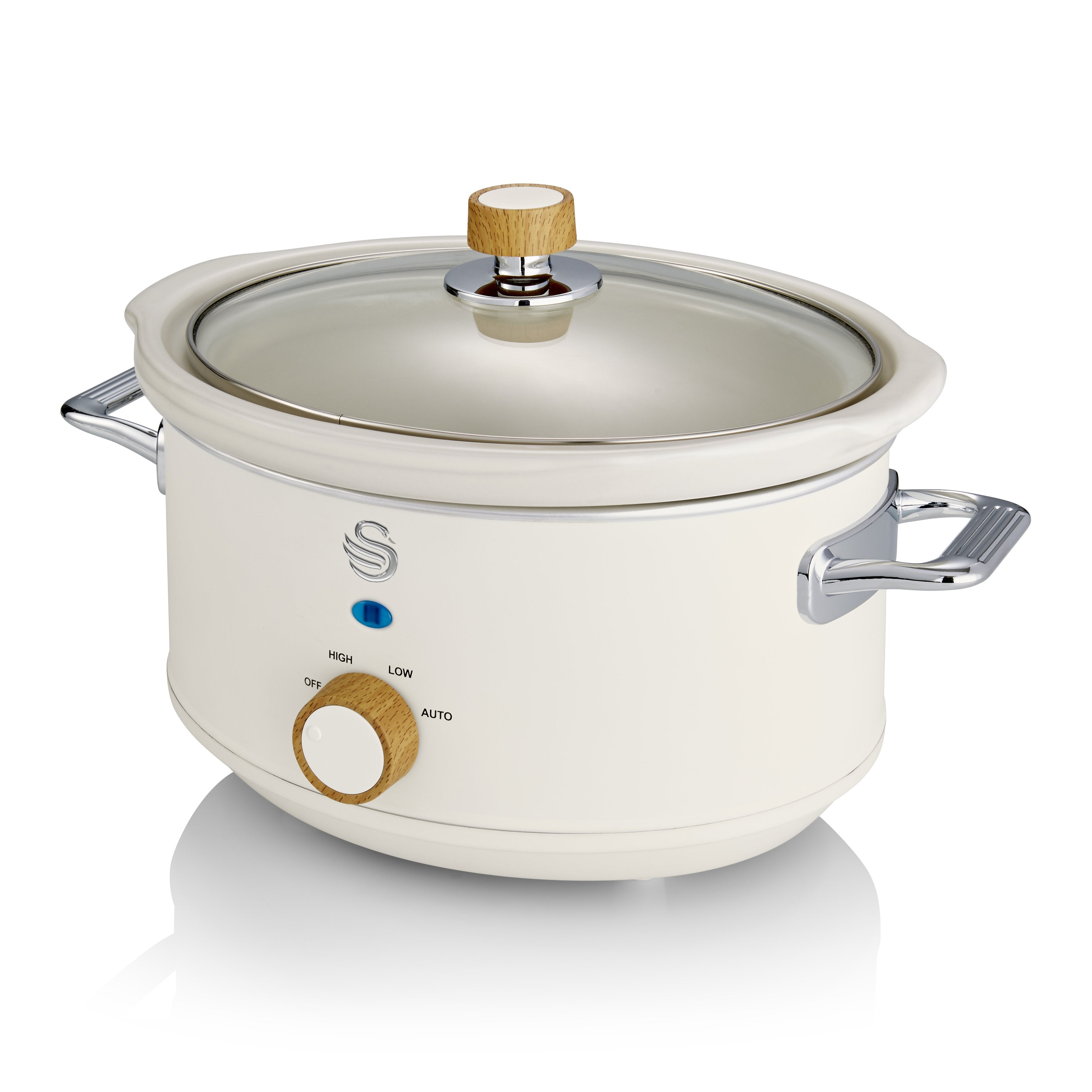 Swan Slow Cooker 3.5L - Glass Lid Ceramic-Slow Cookers-DECOROLALA
