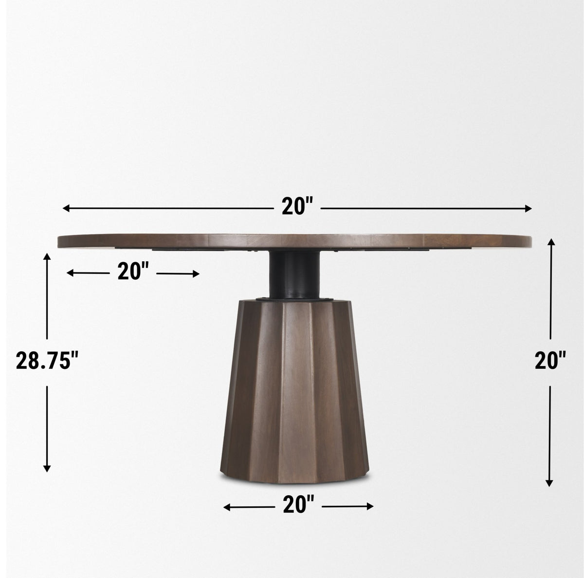 Swanson 60" Round Pedestal Dining Table | Wood | Seats 6-Dining Tables-DECOROLALA