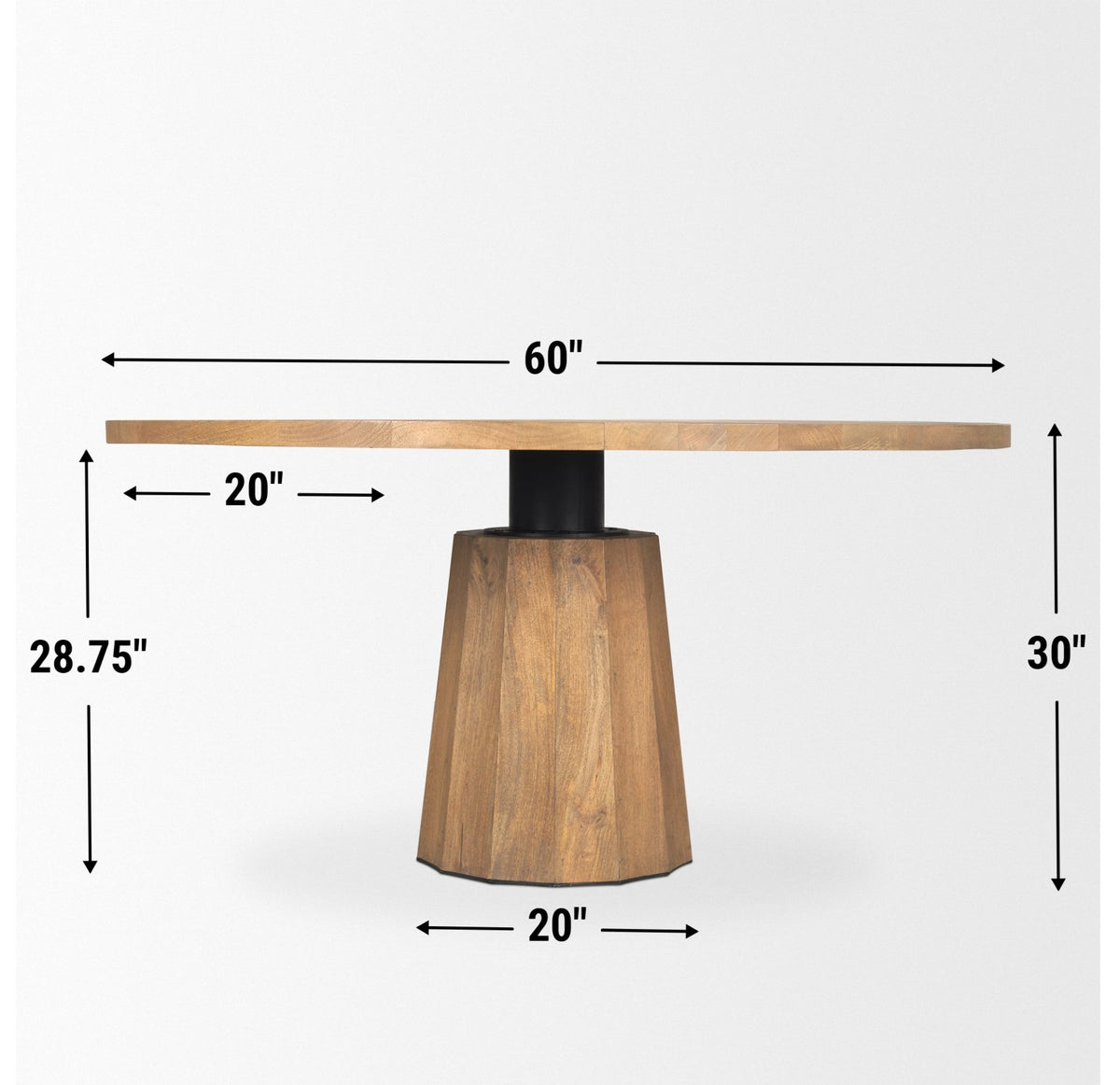 Swanson 60" Round Pedestal Dining Table | Wood | Seats 6-Dining Tables-DECOROLALA