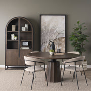 Swanson 60" Round Pedestal Dining Table | Wood | Seats 6-Dining Tables-DECOROLALA