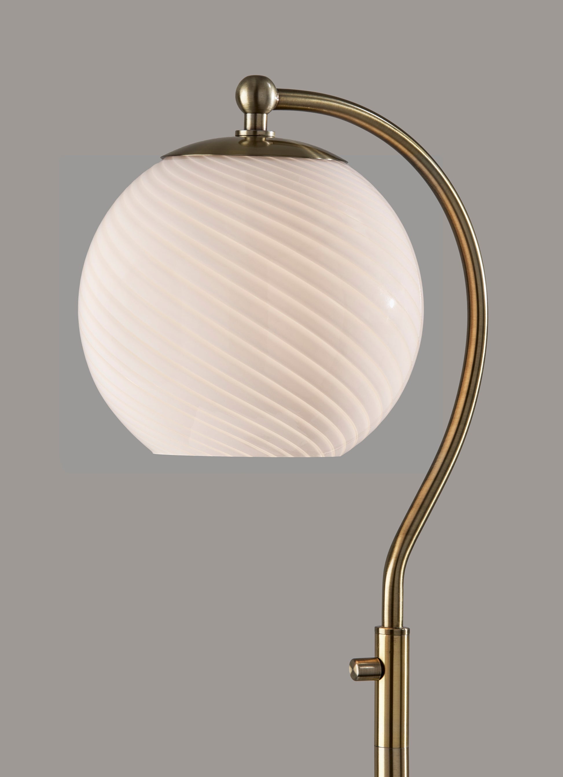 Swirl Desk Lamp - Brass 21.6" Opal Glass-Lighting-DECOROLALA