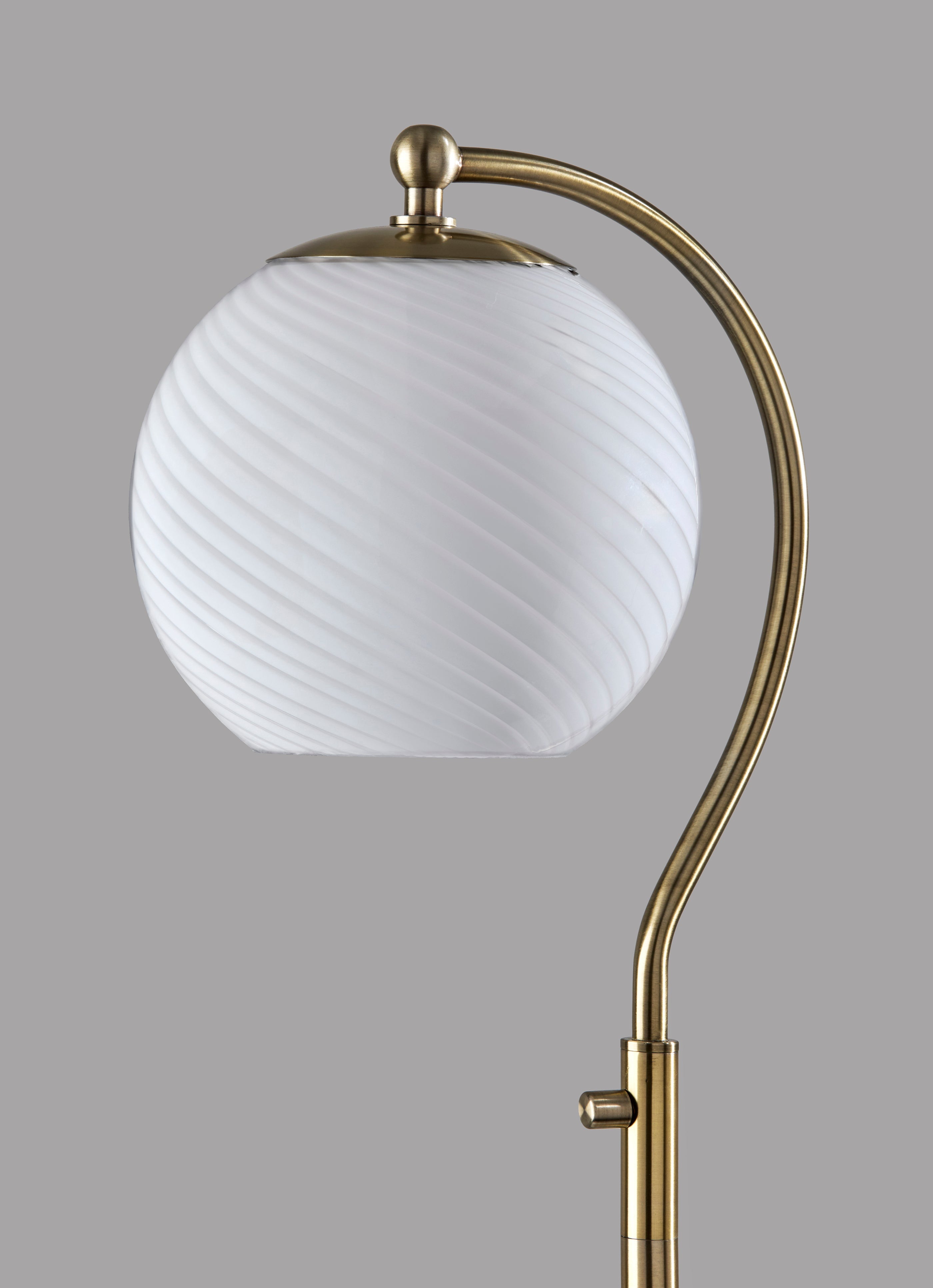Swirl Desk Lamp - Brass 21.6" Opal Glass-Lighting-DECOROLALA