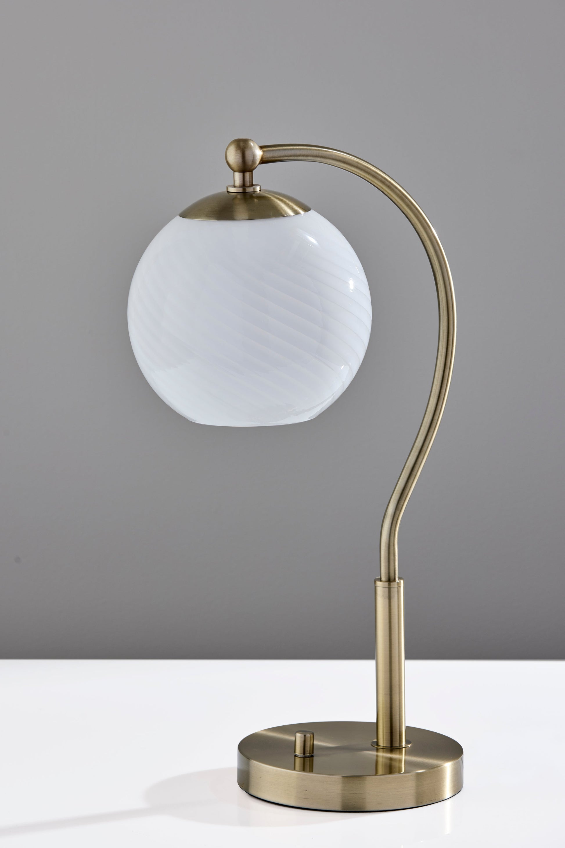 Swirl Pendant Light - Opal Glass Brass-Lighting-DECOROLALA