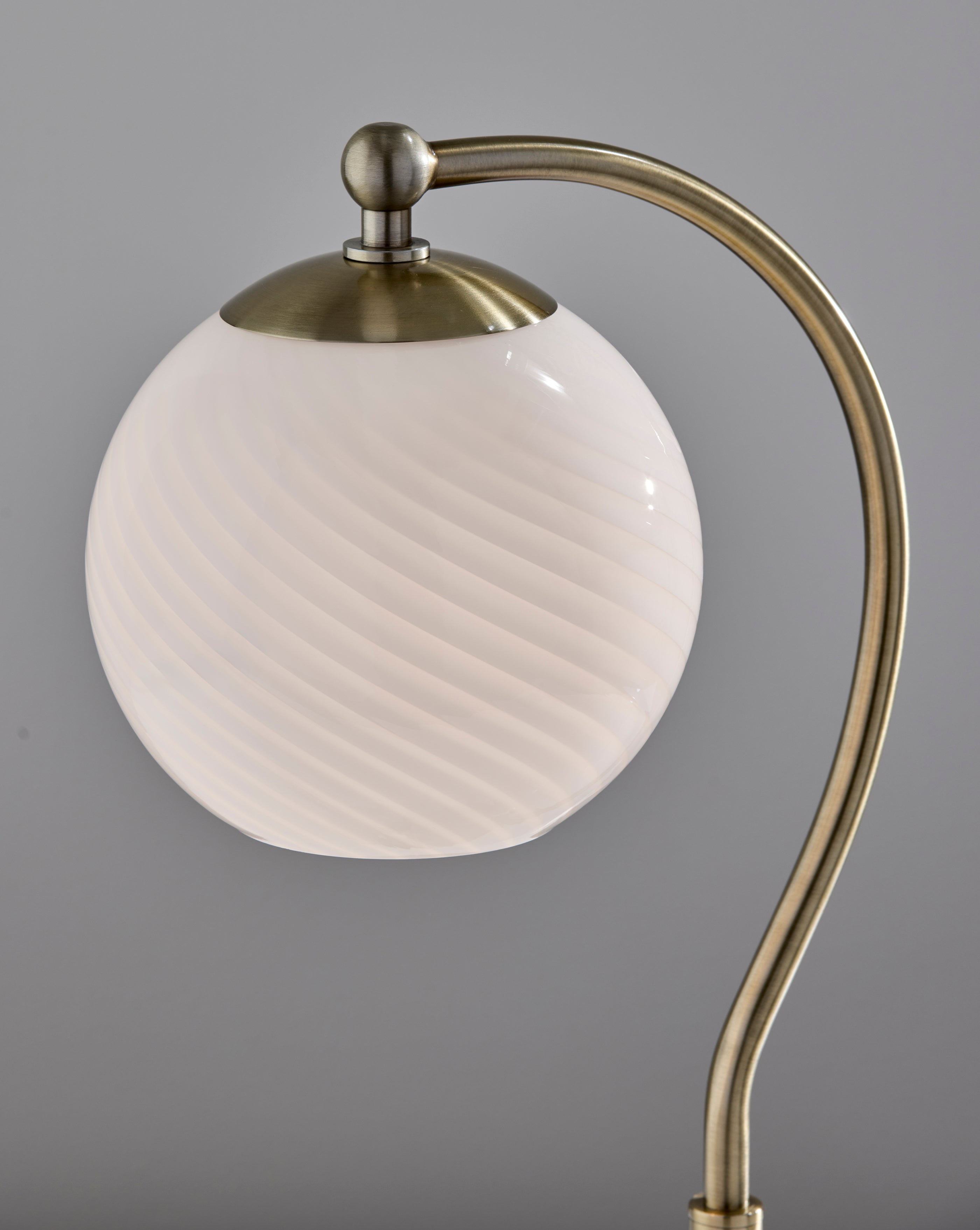 Swirl Pendant Light - Opal Glass Brass-Lighting-DECOROLALA