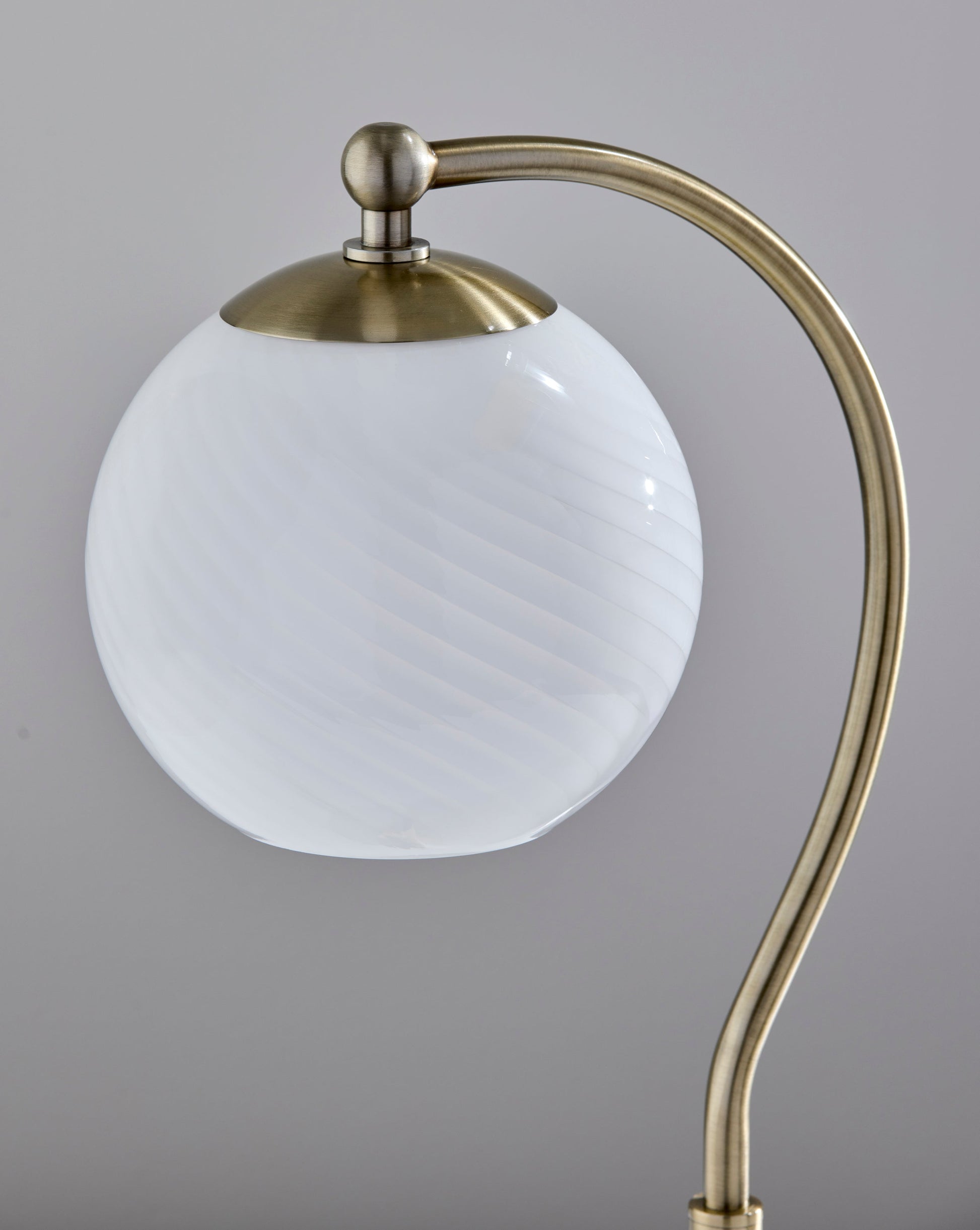 Swirl Pendant Light - Opal Glass Brass-Lighting-DECOROLALA