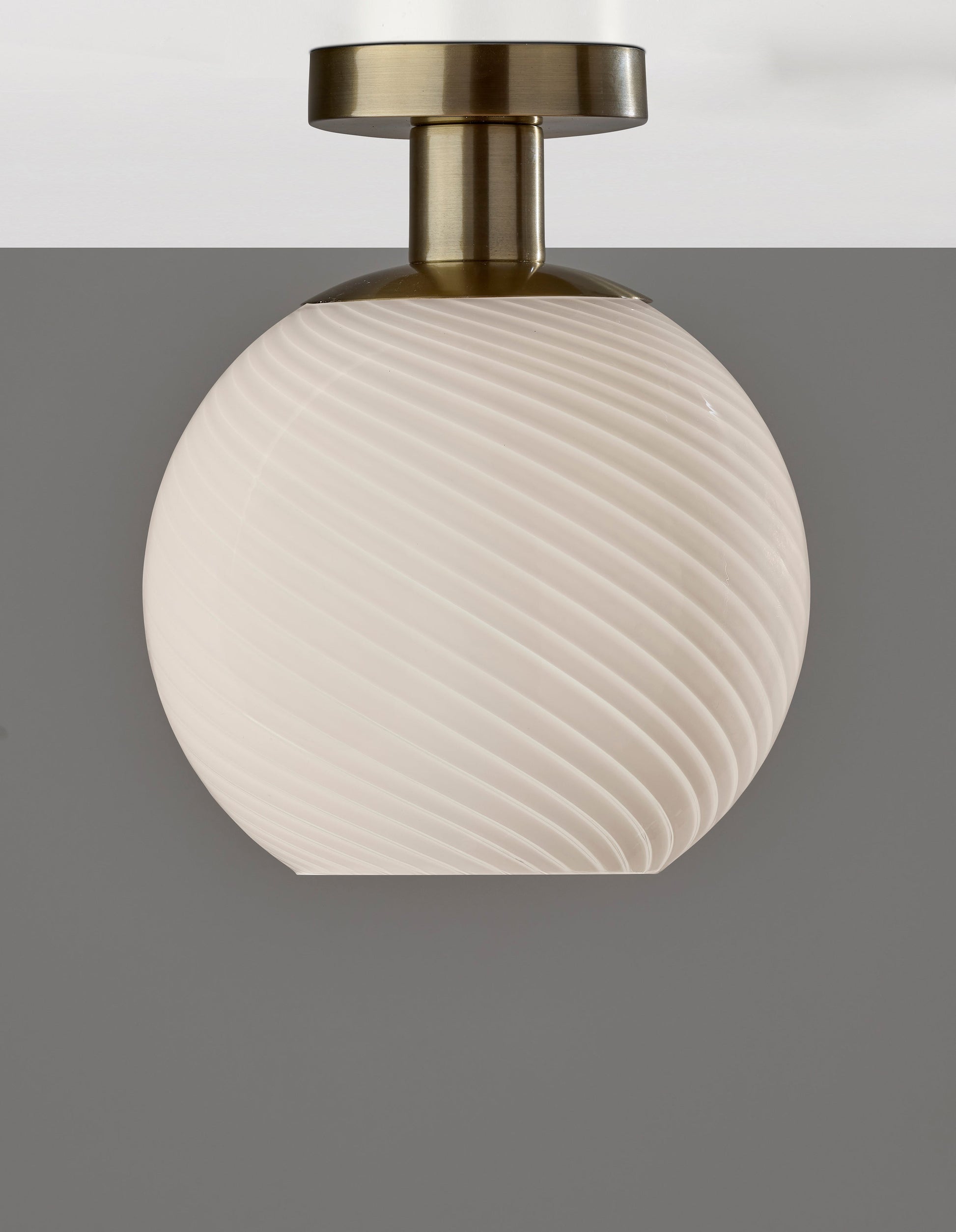 Swirl Wall Lamp Opal Glass Antique Brass-Lighting-DECOROLALA