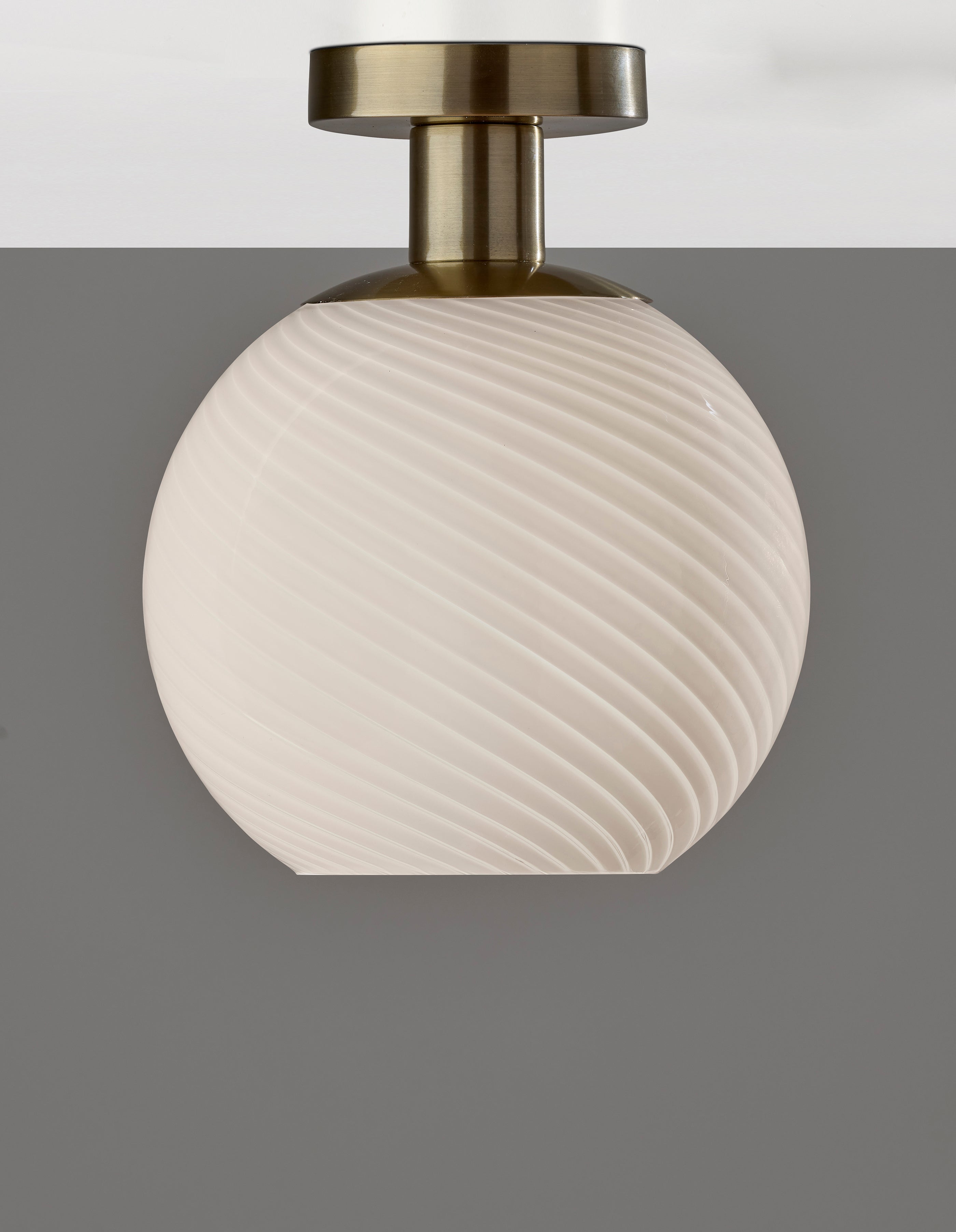 Swirl Wall Lamp Opal Glass Antique Brass-Lighting-DECOROLALA