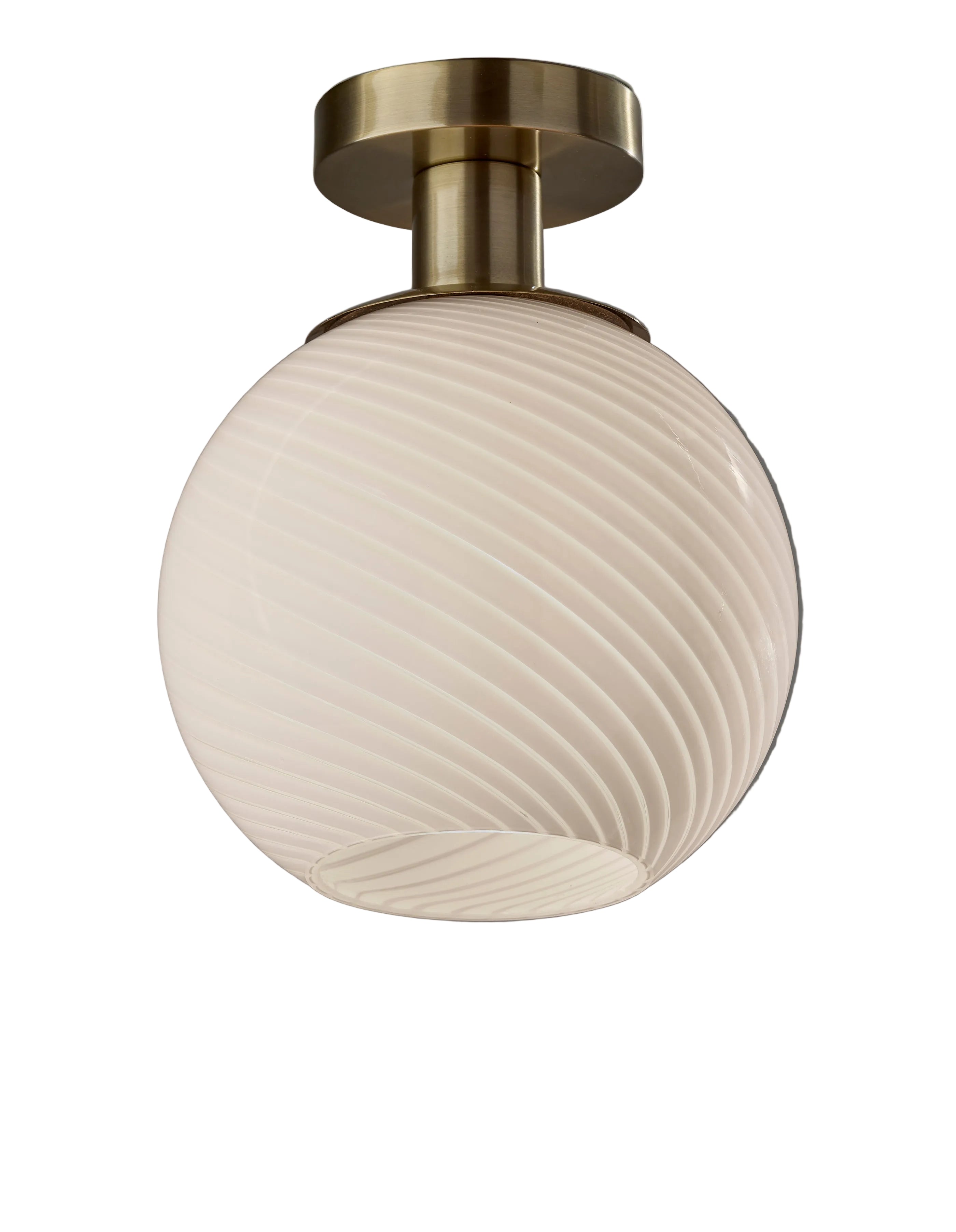 Swirl Wall Lamp Opal Glass Antique Brass-Lighting-DECOROLALA