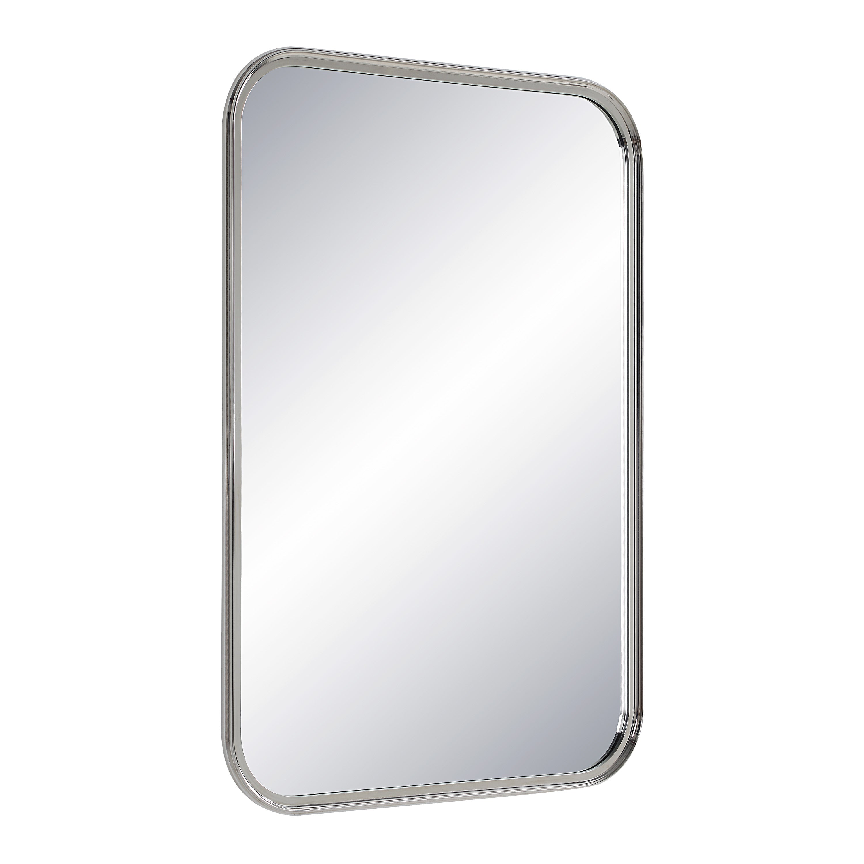 Sylvie 36" Tall Rectangle Wall Mirror, Grey-Mirror-DECOROLALA