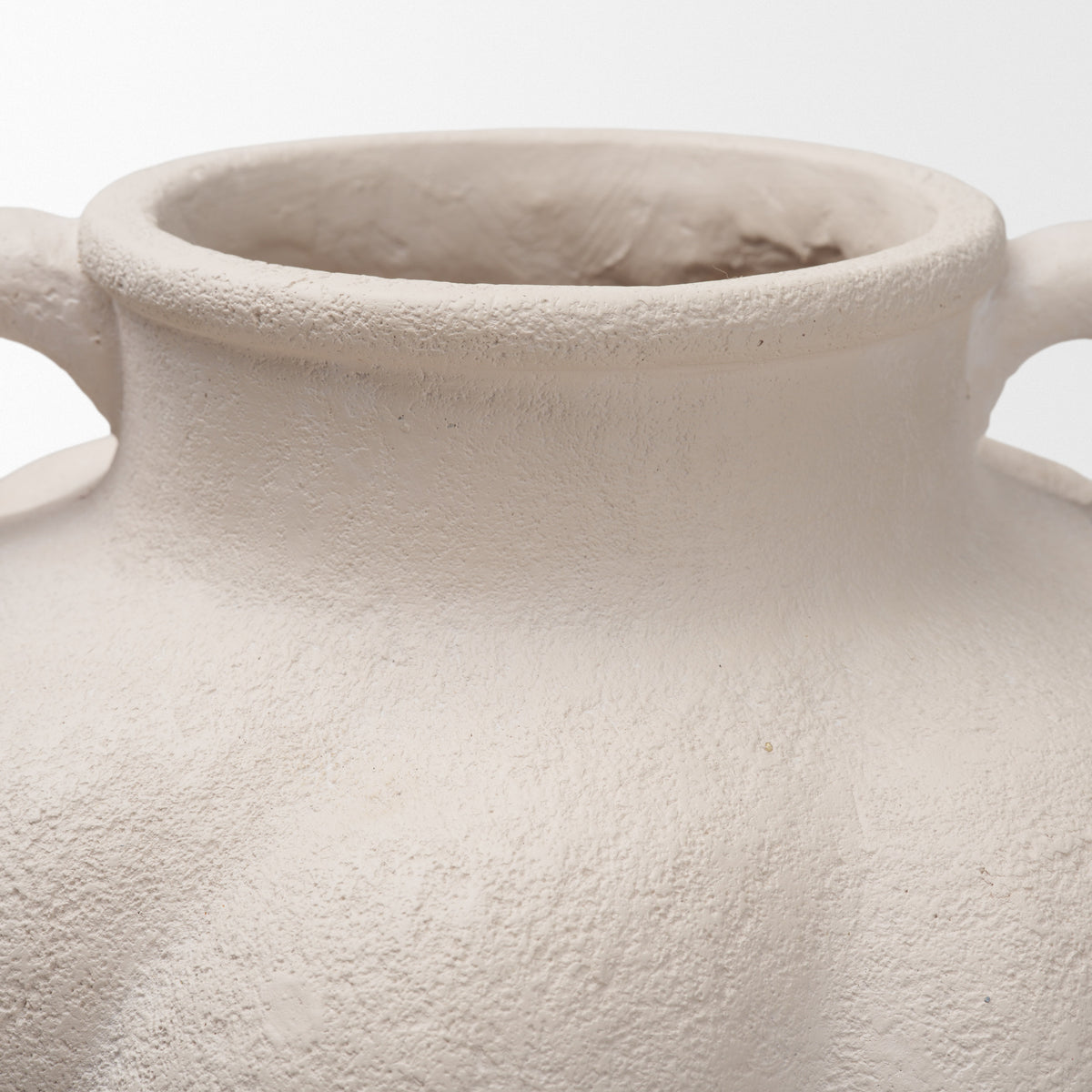 Syros Twisted Tall Cream Ceramic Urn Vase-Vase-DECOROLALA