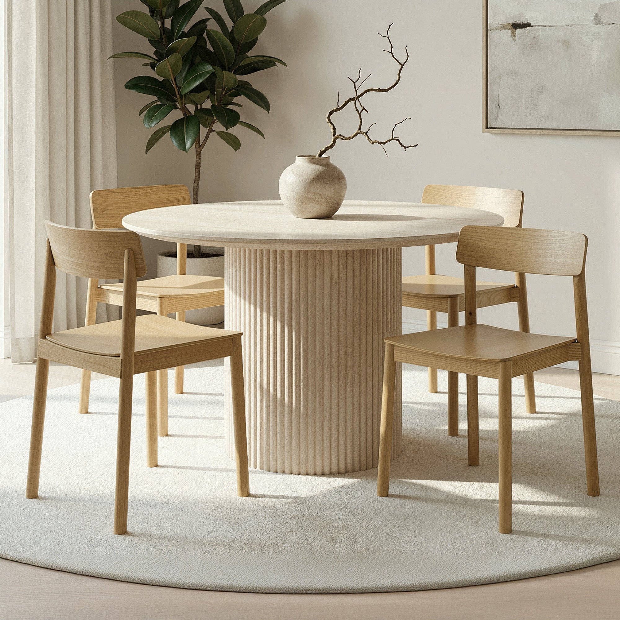 THALIA_FELIX NAT-5PC DINING SET-DECOROLALA