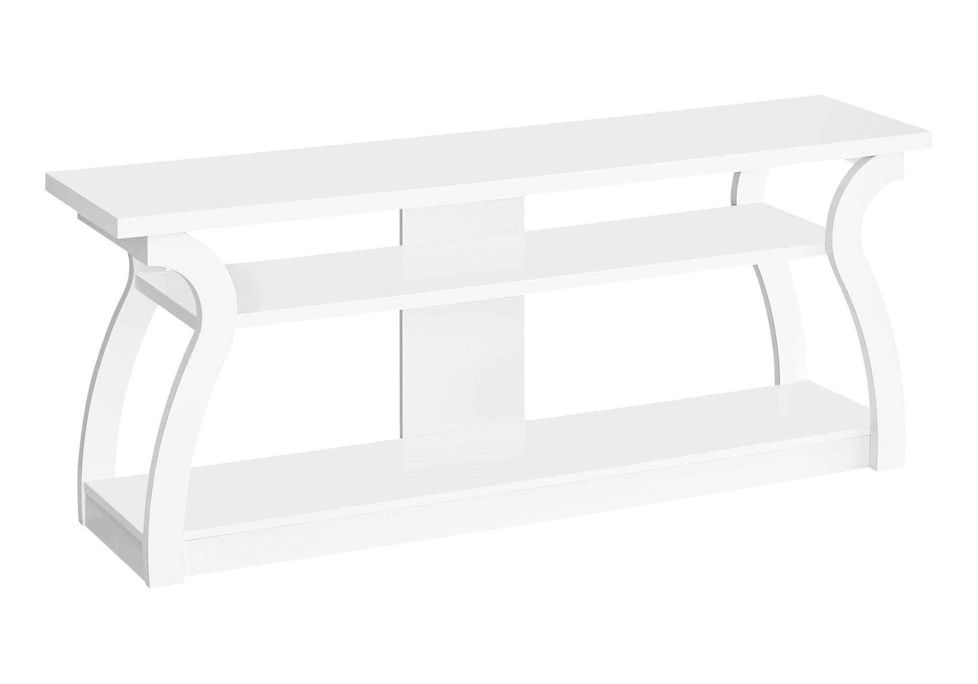 TV STAND - 60"L / WHITE-Tv Stand-DECOROLALA