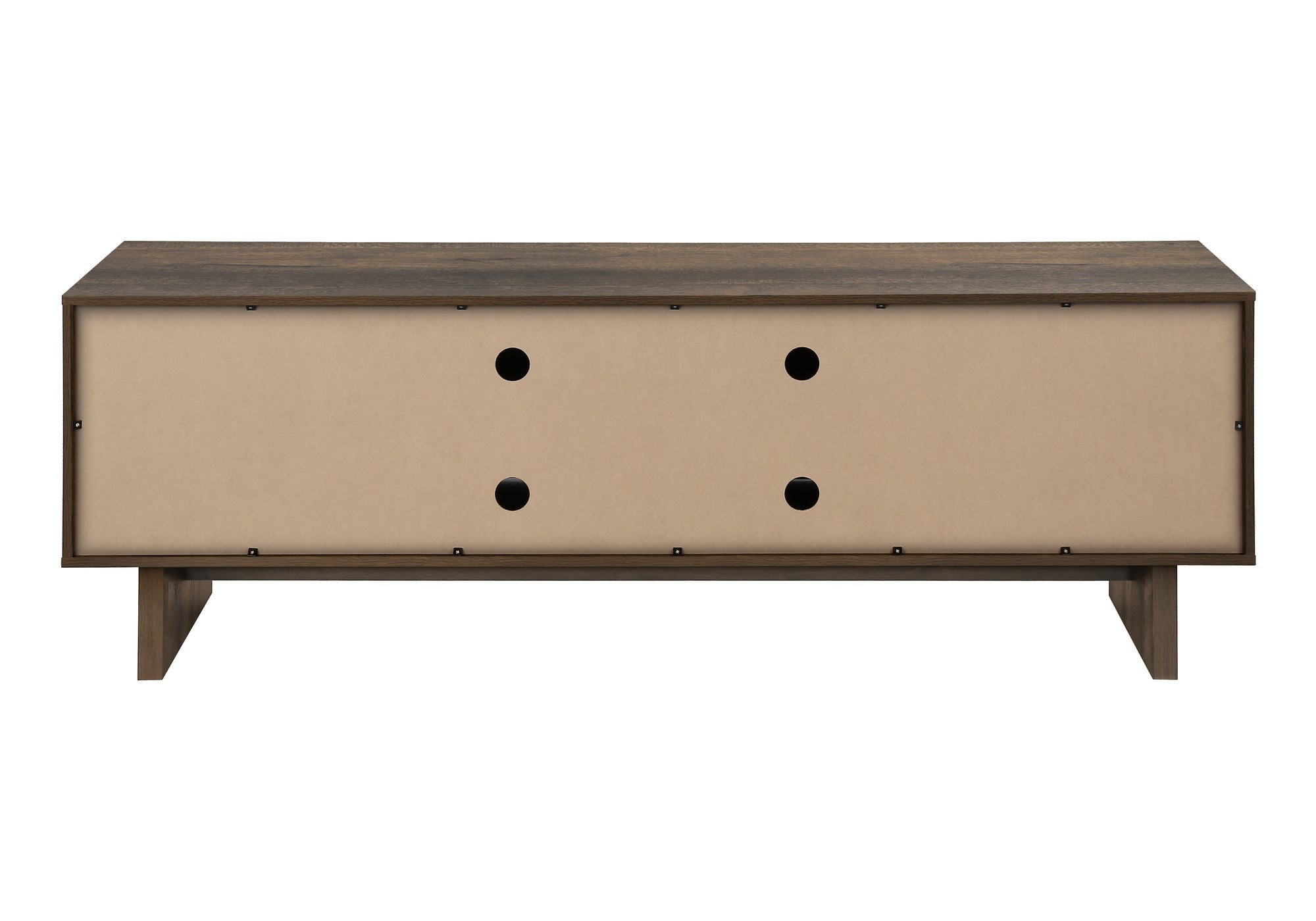 TV STAND - 72"L / DARK BROWN WOOD-LOOK WITH STORAGE-Tv Stand-DECOROLALA