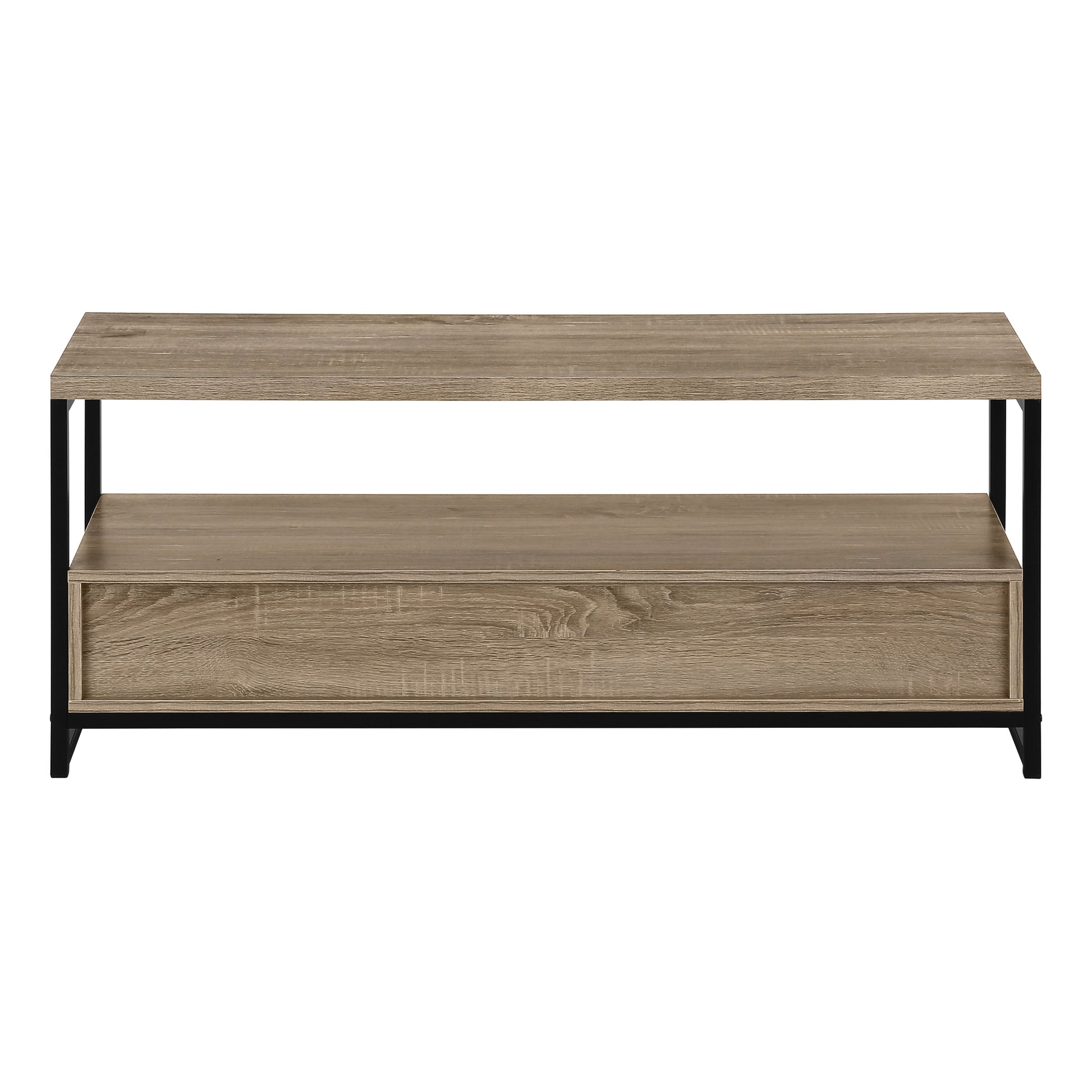 TV Stand 48" Black with 2 Drawers & Shelves-Tv Stand-DECOROLALA