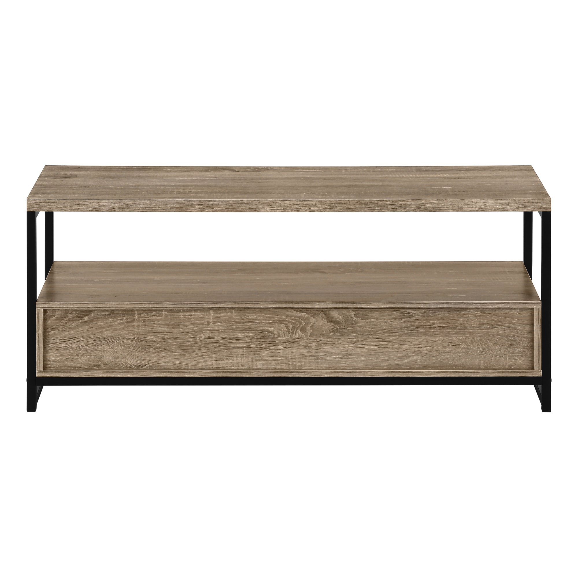 TV Stand 48" Black with 2 Drawers & Shelves-Tv Stand-DECOROLALA