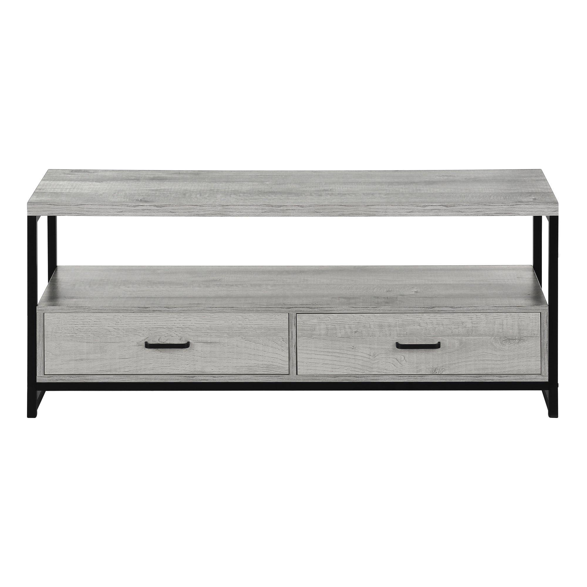 TV Stand 48" Black with 2 Drawers & Shelves-Tv Stand-DECOROLALA