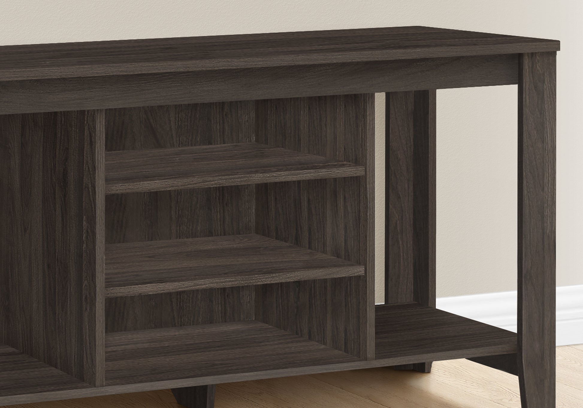 TV Stand 48" Dark Taupe with Storage Shelves-Tv Stand-DECOROLALA