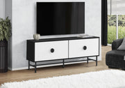 TV Stand 60" Black & White Media Console-Tv Stand-DECOROLALA