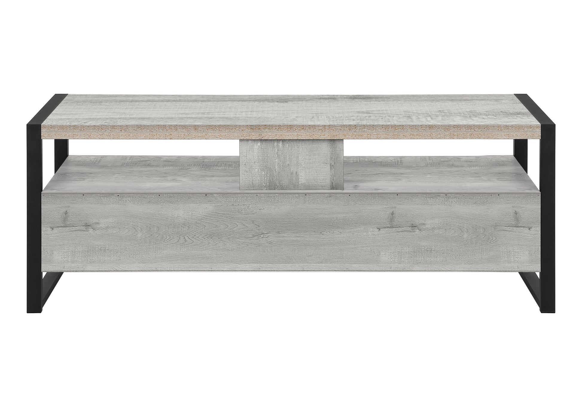 TV Stand 60" Brown Reclaimed Wood with 3 Drawers-Tv Stand-DECOROLALA