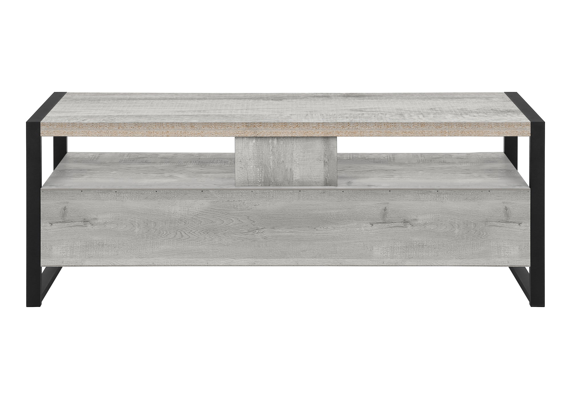 TV Stand 60" Brown Reclaimed Wood with 3 Drawers-Tv Stand-DECOROLALA