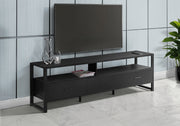 TV Stand 72" Black Laminate with Storage Drawers-Tv Stand-DECOROLALA