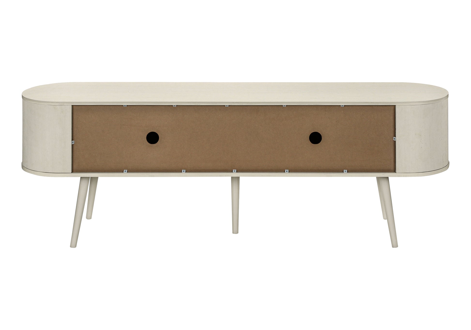 TV Stand 72" Black with Wood-Look Doors-Tv Stand-DECOROLALA