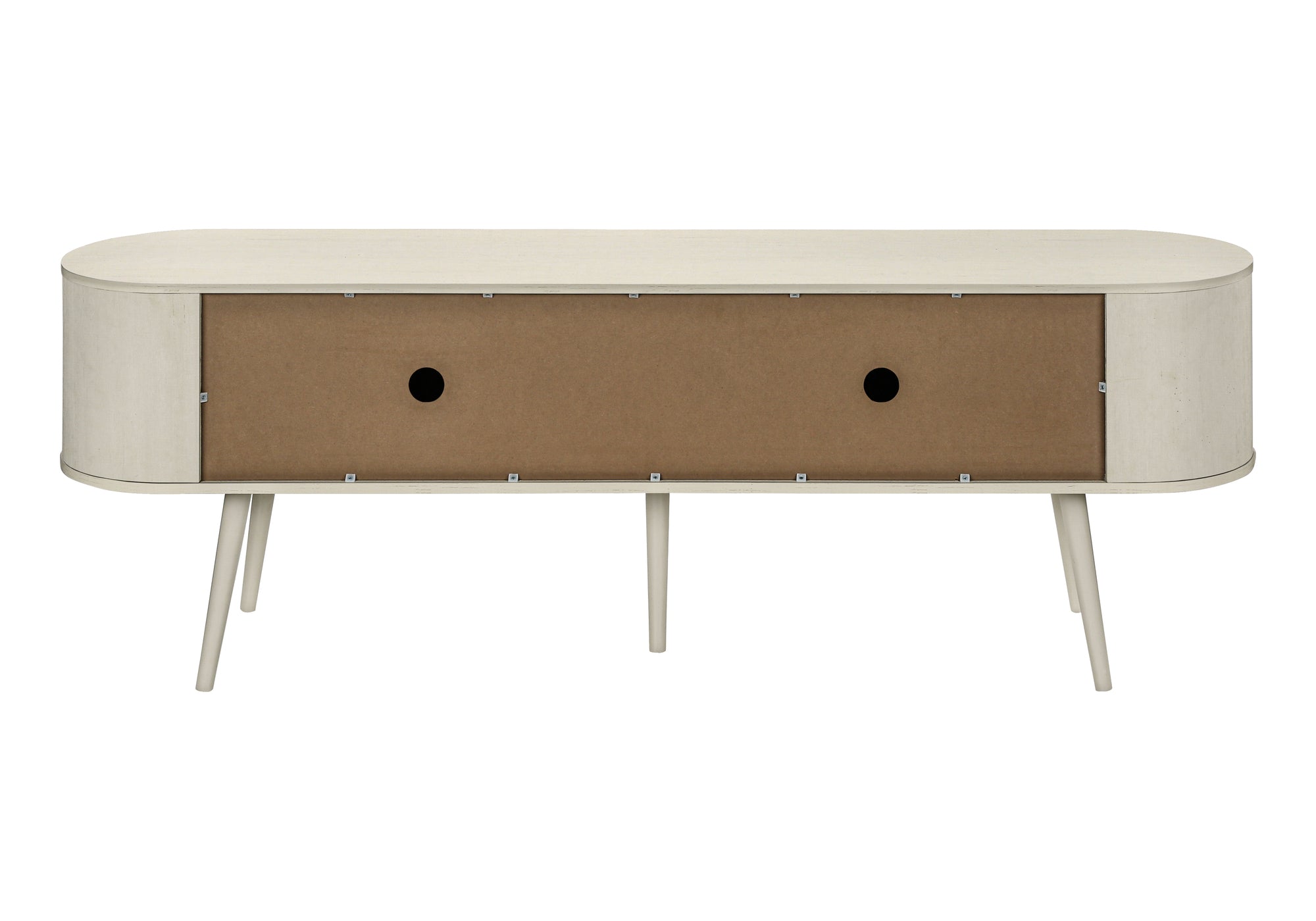 TV Stand 72" Black with Wood-Look Doors-Tv Stand-DECOROLALA