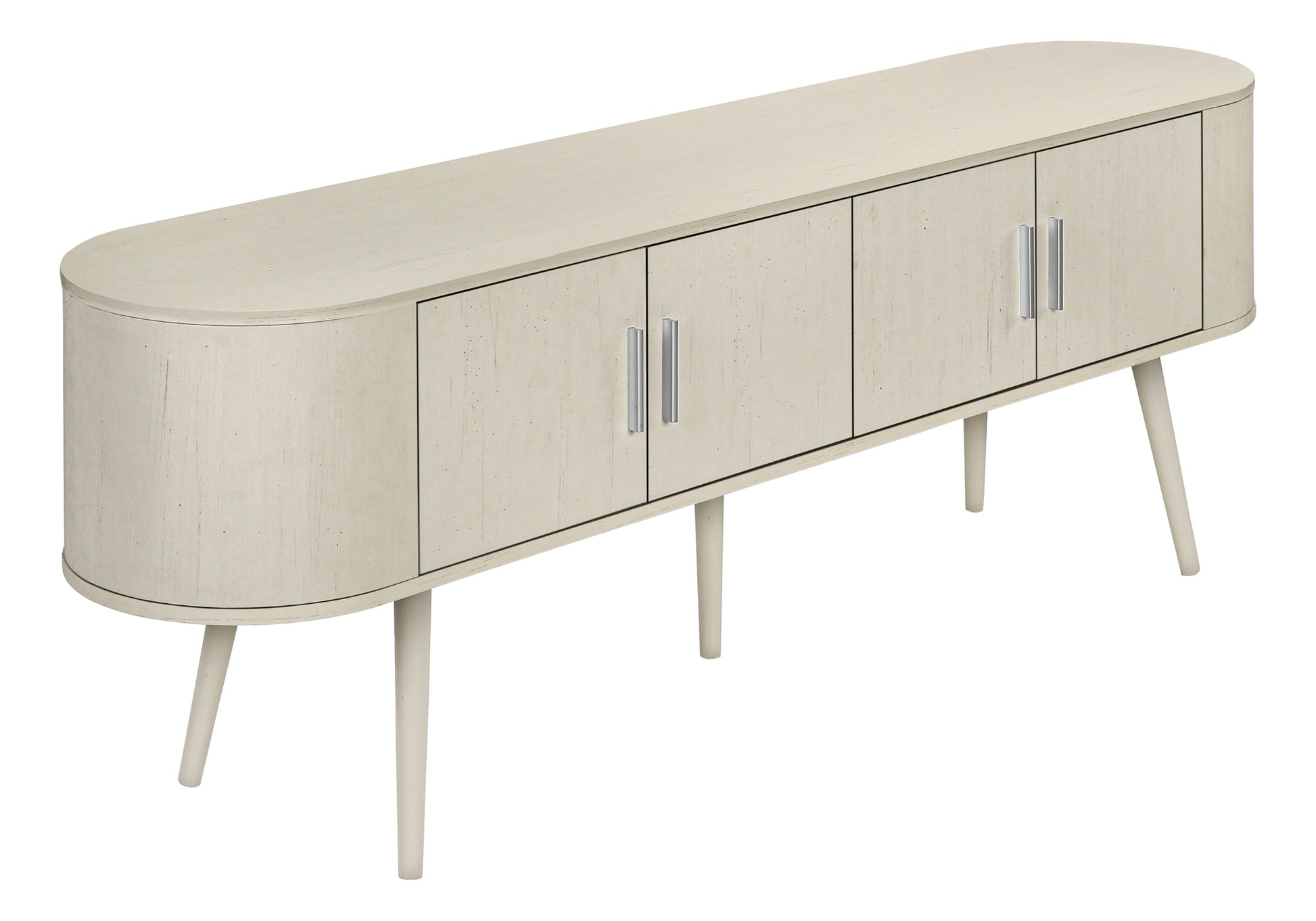 TV Stand 72" Black with Wood-Look Doors-Tv Stand-DECOROLALA