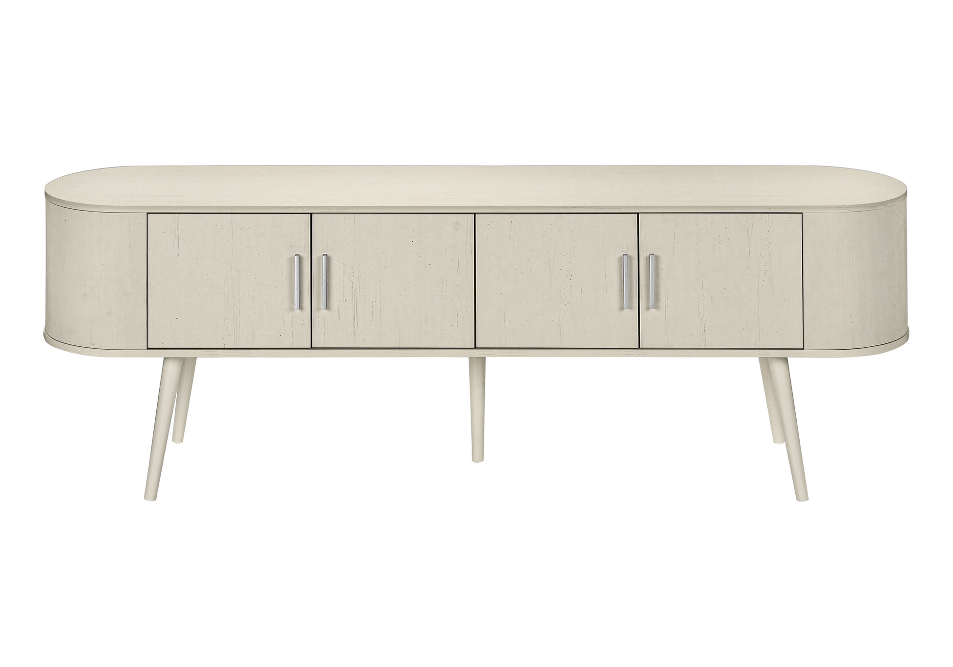 TV Stand 72" Black with Wood-Look Doors-Tv Stand-DECOROLALA