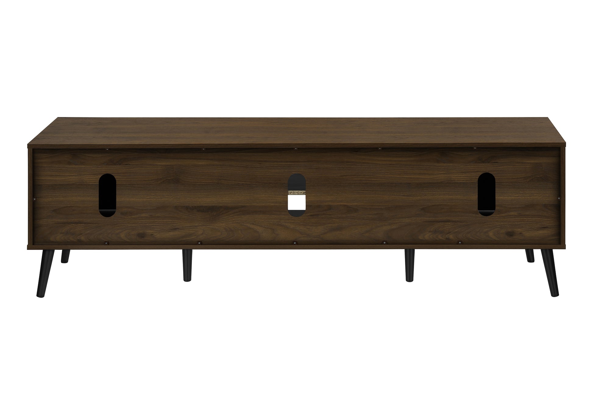 TV Stand 72" Brown Wood-Look With 2 Doors-Tv Stand-DECOROLALA