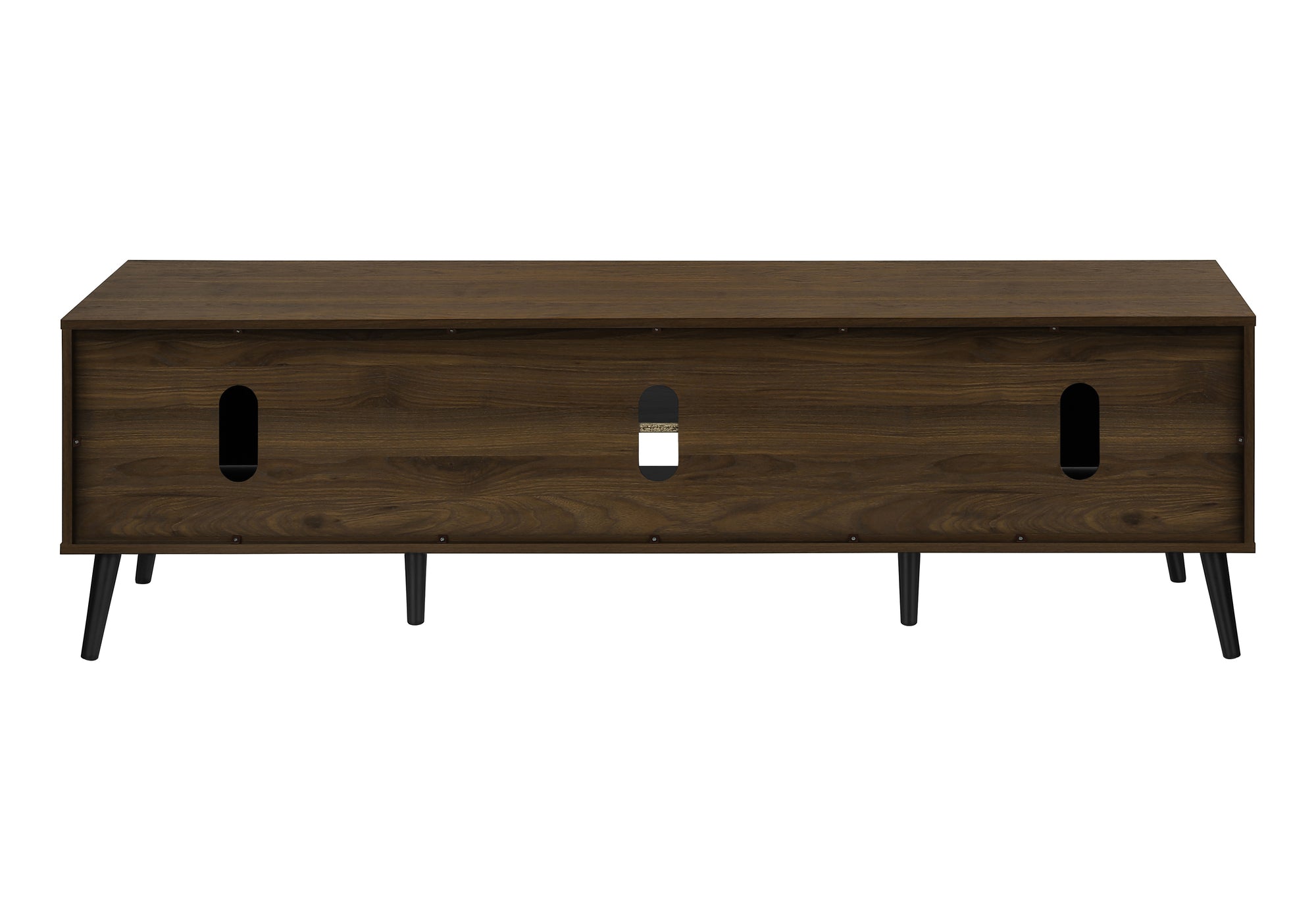 TV Stand 72" Brown Wood-Look With 2 Doors-Tv Stand-DECOROLALA