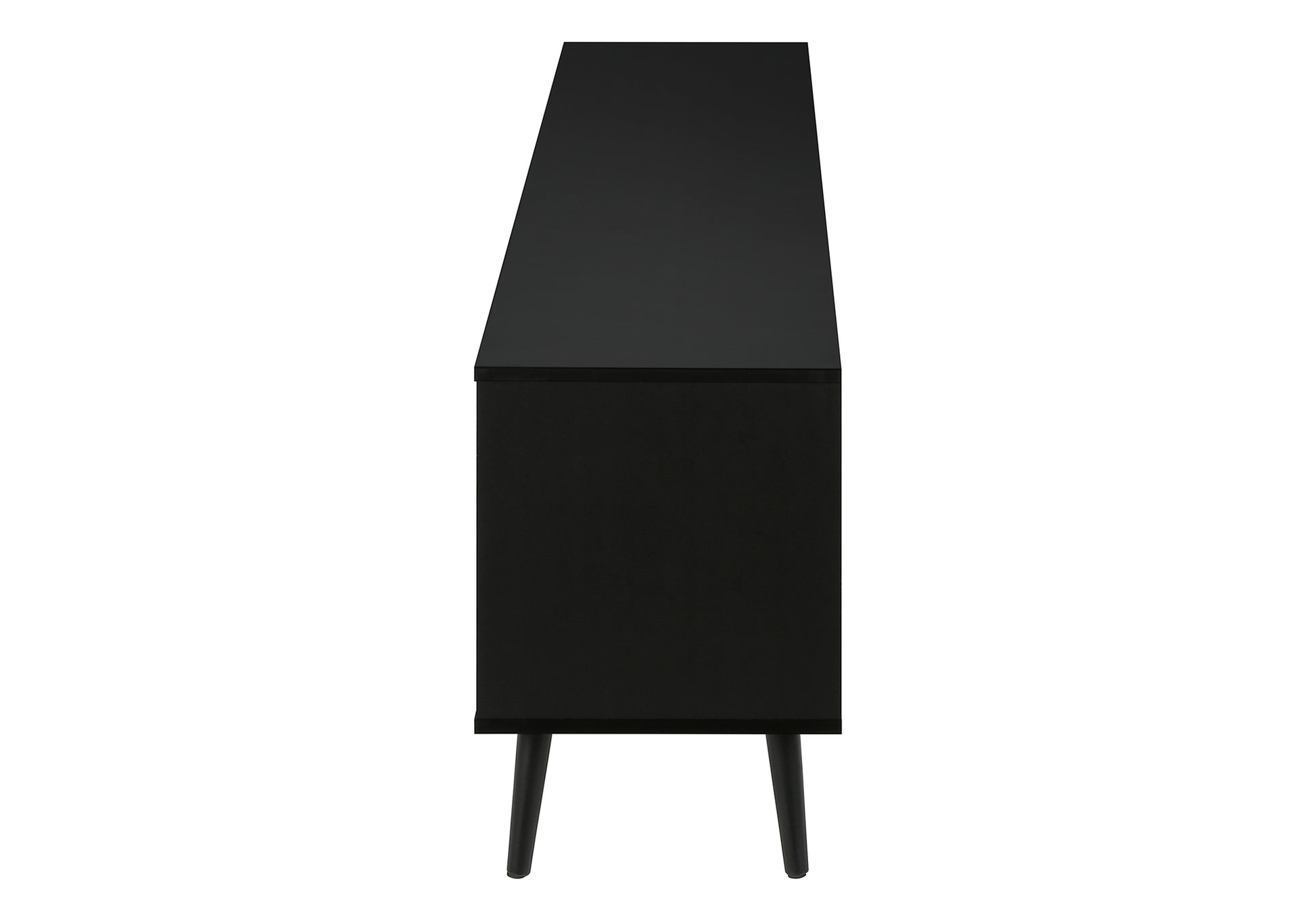 TV Stand 72" Brown/Black Laminate with Storage Cabinets-Tv Stand-DECOROLALA