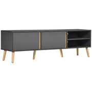 TV Stand for TVs up to 55" - Dark Grey Storage Cabinet-Home Furnishings > Living Room Furniture > TV¬†Stands-DECOROLALA