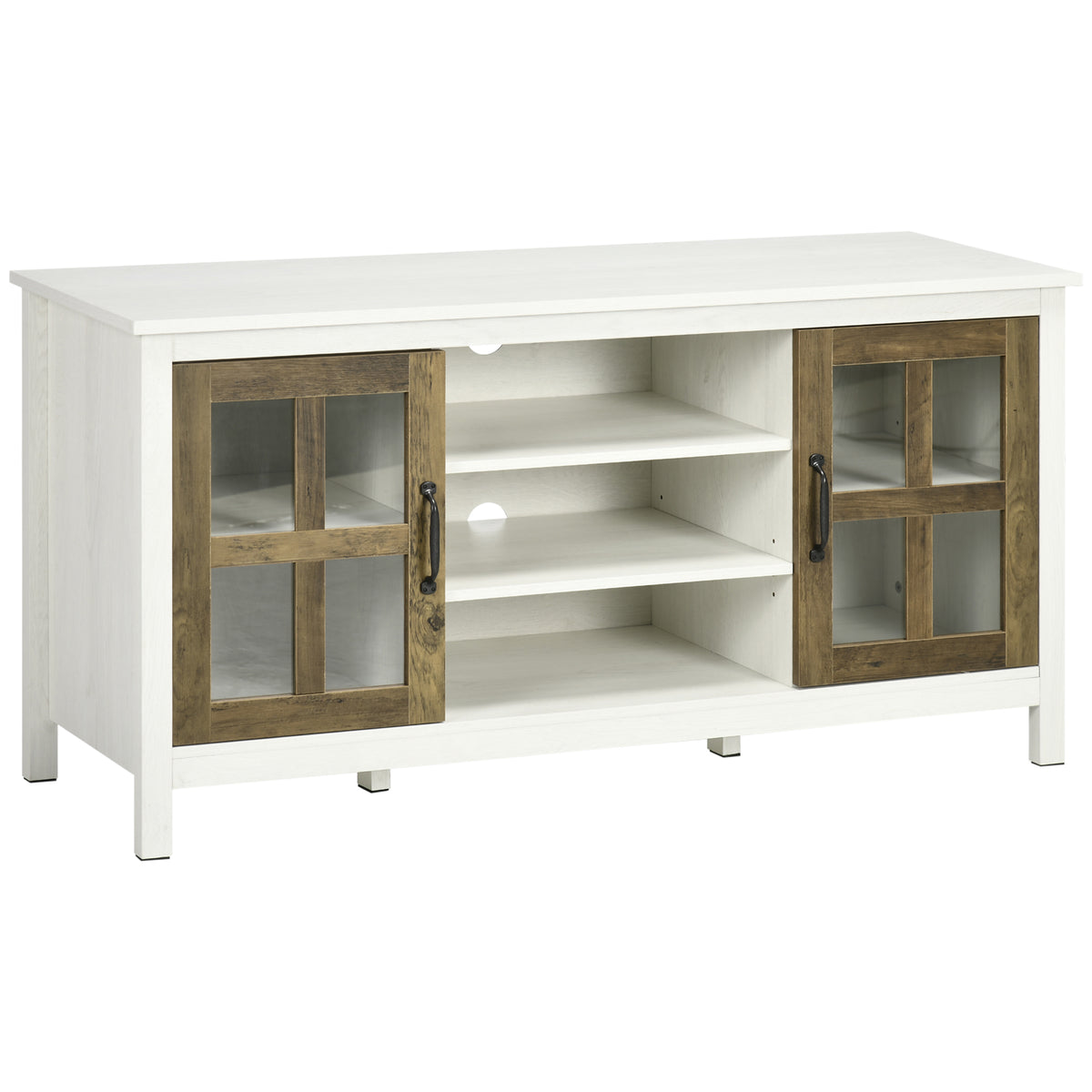 TV Stand for TVs up to 55" - White Entertainment Center-Home Furnishings > Living Room Furniture > TV¬†Stands-DECOROLALA