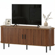 TV Stand for TVs up to 60" - Walnut Brown Modern Center-Home Furnishings > Living Room Furniture > TV¬†Stands-DECOROLALA