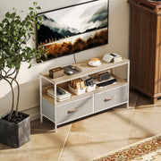 TV Stand with Charging Station for 47" TV - Oak-TV Stands-DECOROLALA