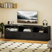 TV Stand with Storage - Black 71" for TVs up to 85"-DECOROLALA