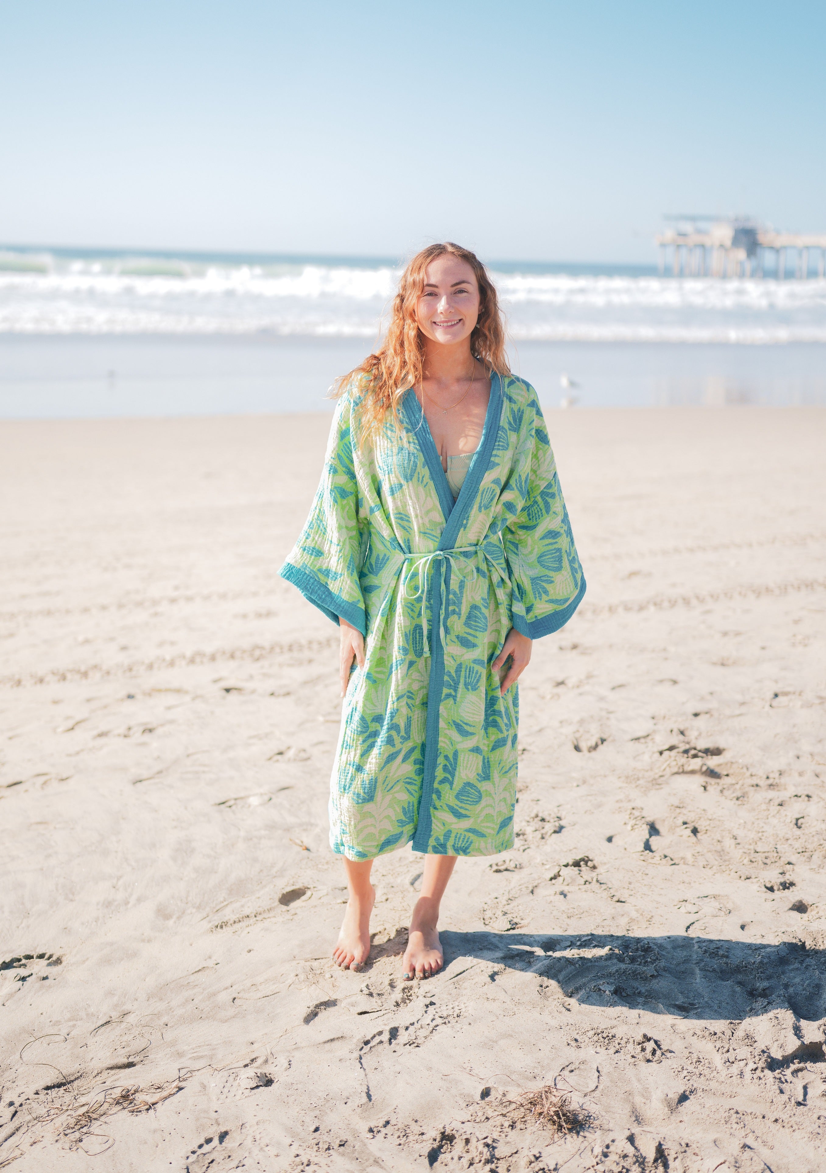 TURKISH COTTON MUSLIN KIMONO ROBE-n/a-DECOROLALA