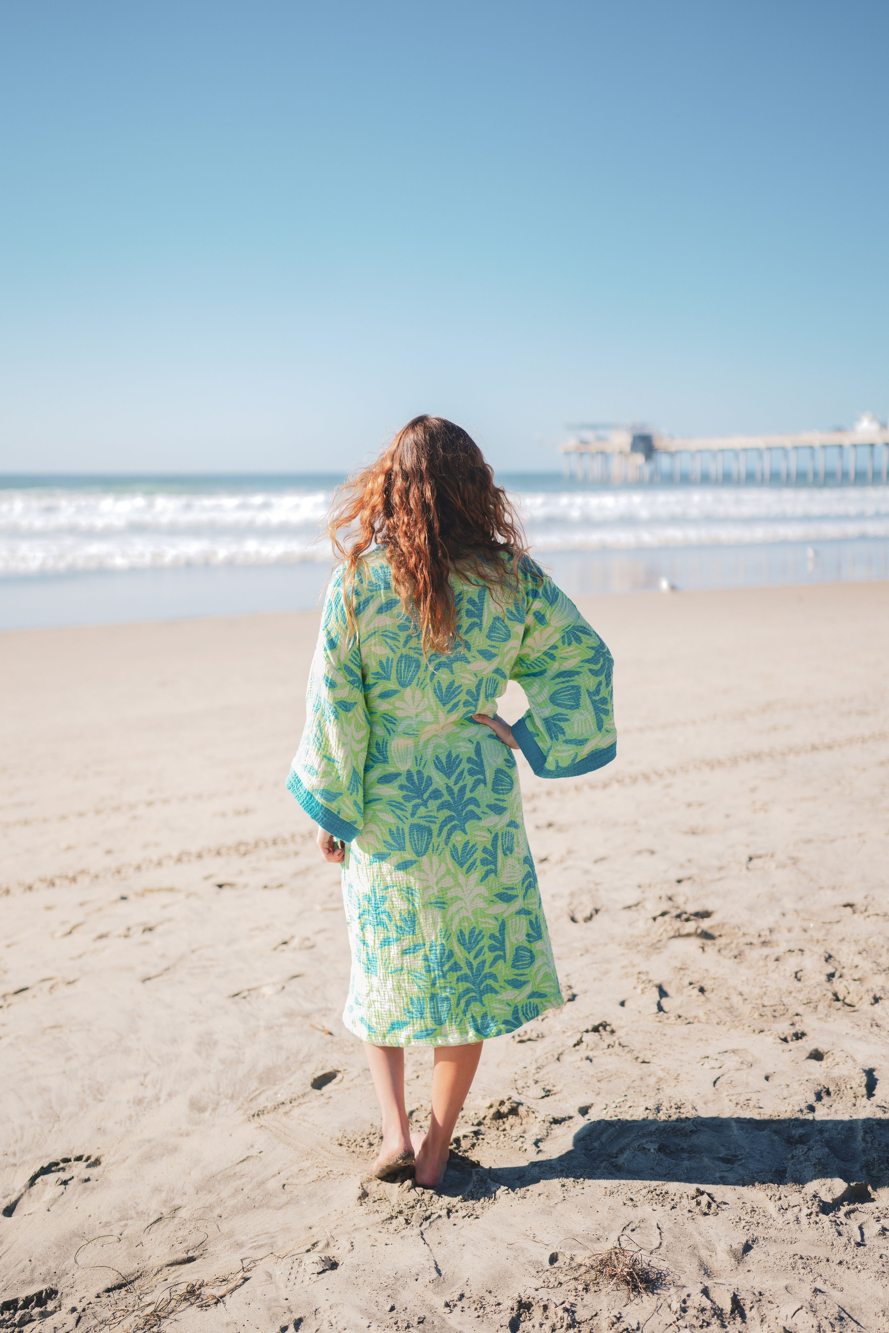 TURKISH COTTON MUSLIN KIMONO ROBE-n/a-DECOROLALA