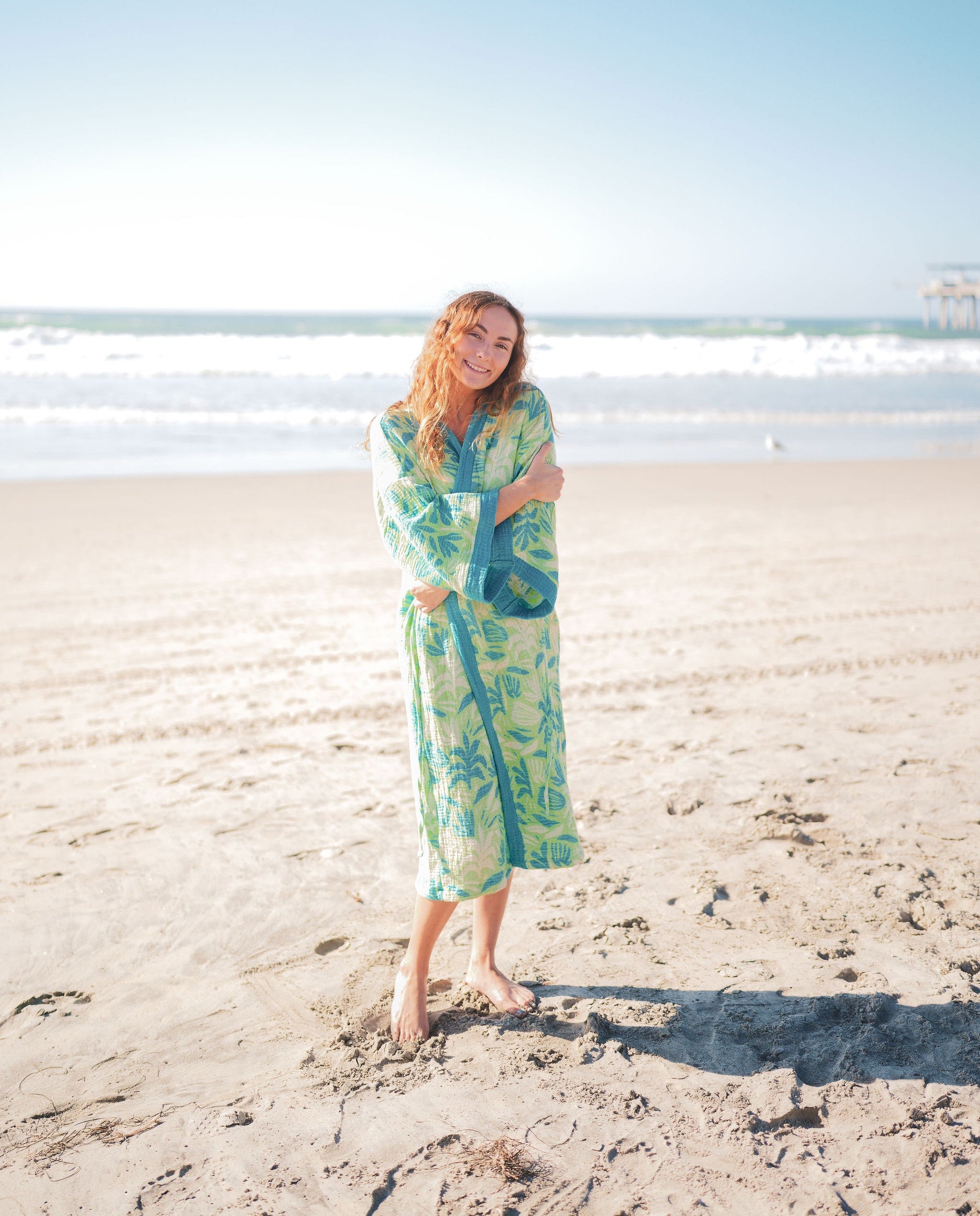 TURKISH COTTON MUSLIN KIMONO ROBE-n/a-DECOROLALA