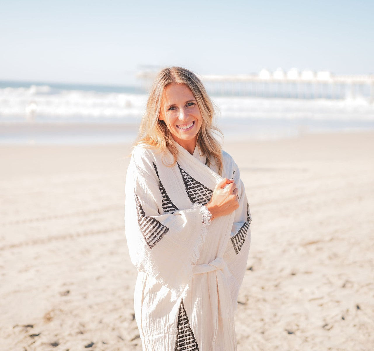 MUSLIN COTTON KIMONO BATHROBE-Bathrobe-DECOROLALA