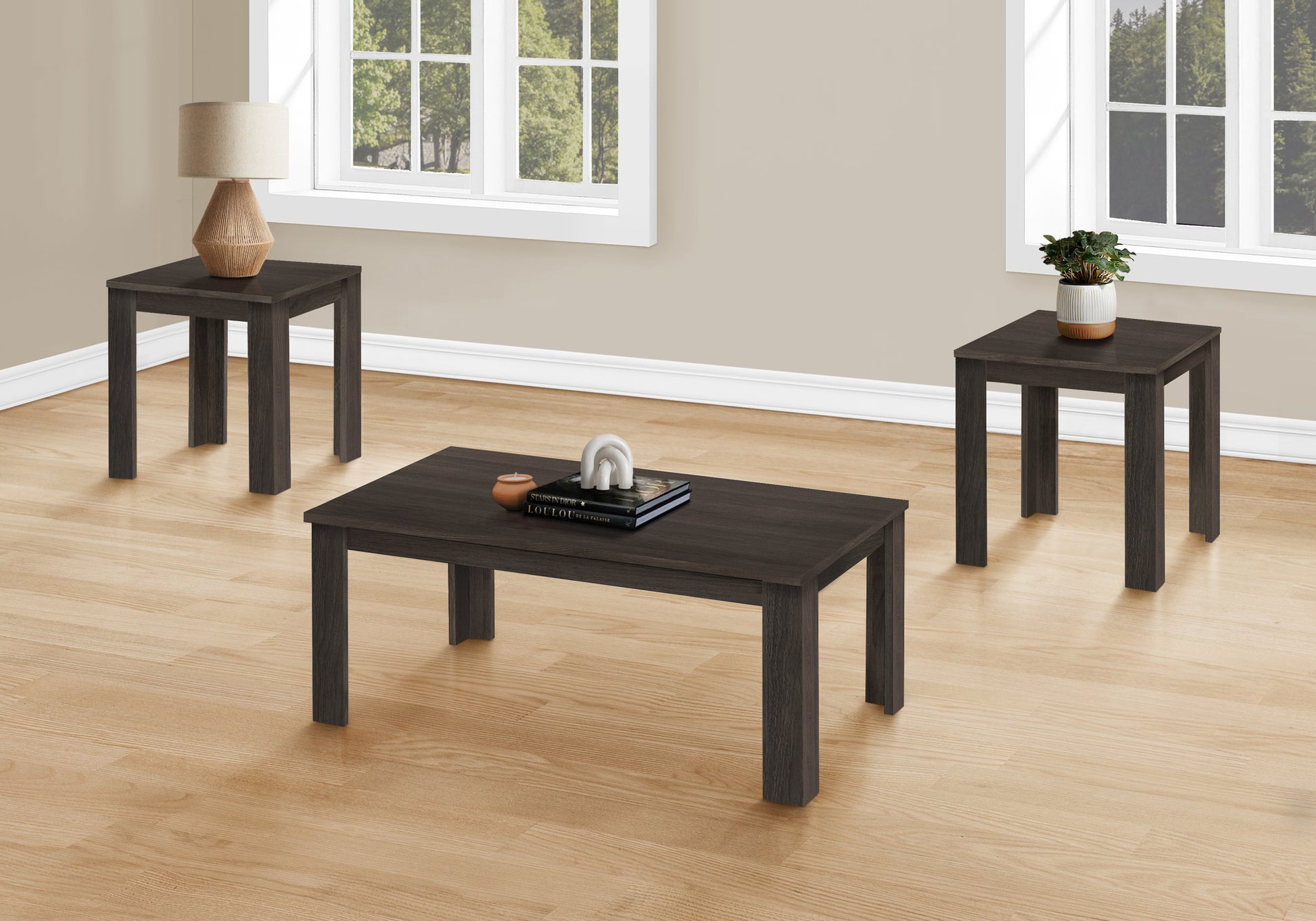 Table Set - 3pc Industrial Grey-Table Set-DECOROLALA