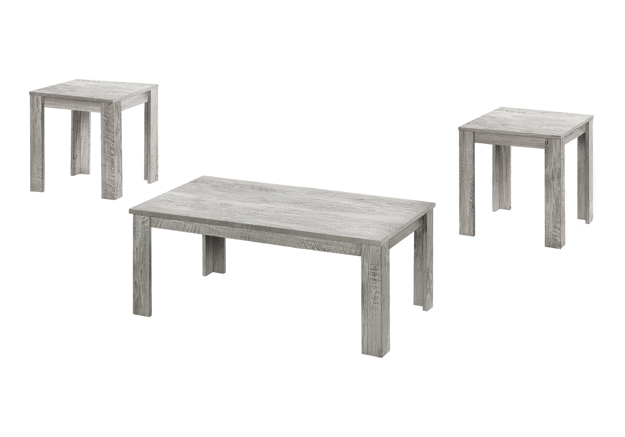 Table Set - 3pcs Set / Industrial Grey-Table Set-DECOROLALA