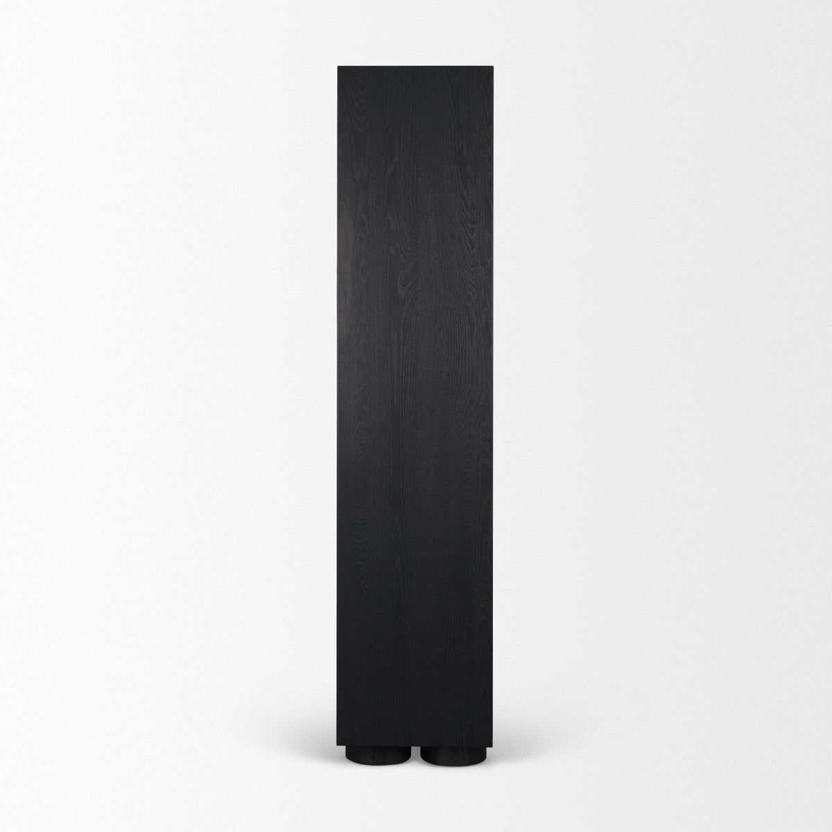 Tabor Natural Wood w/ Black Oak Frame Bookcase-Shelving-DECOROLALA