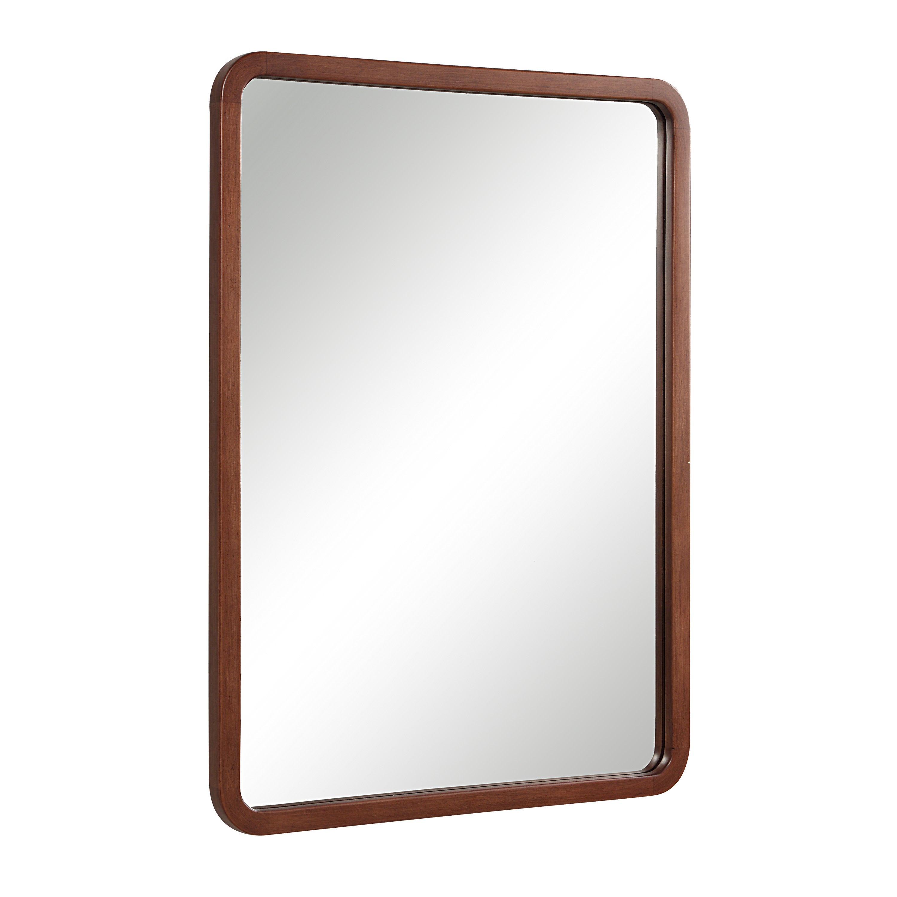 Tacna 30" H x 22" W Wall Mirror, Brown-Mirror-DECOROLALA